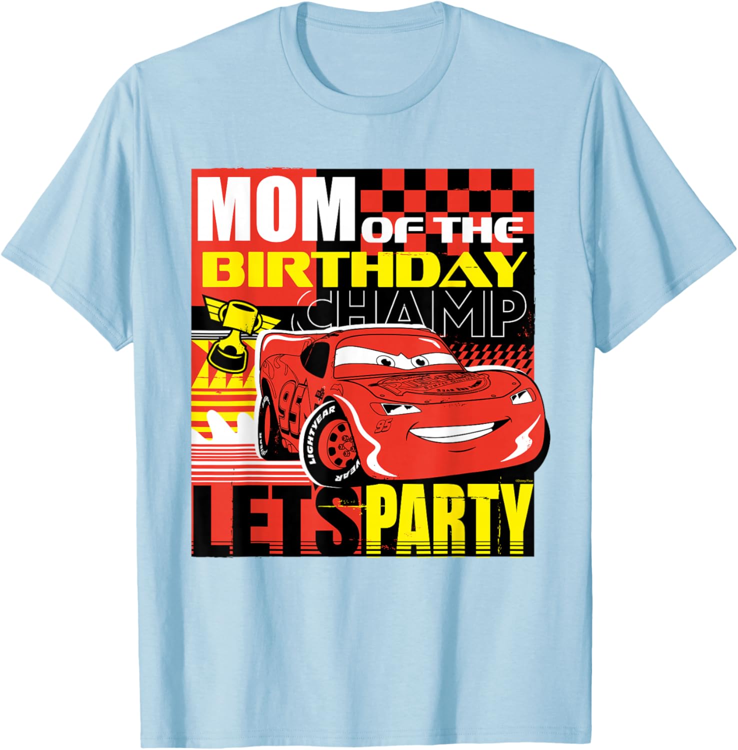 Disney Pixar Cars Mom of the Birthday Champ T-Shirt for Celebrating in Style - 8