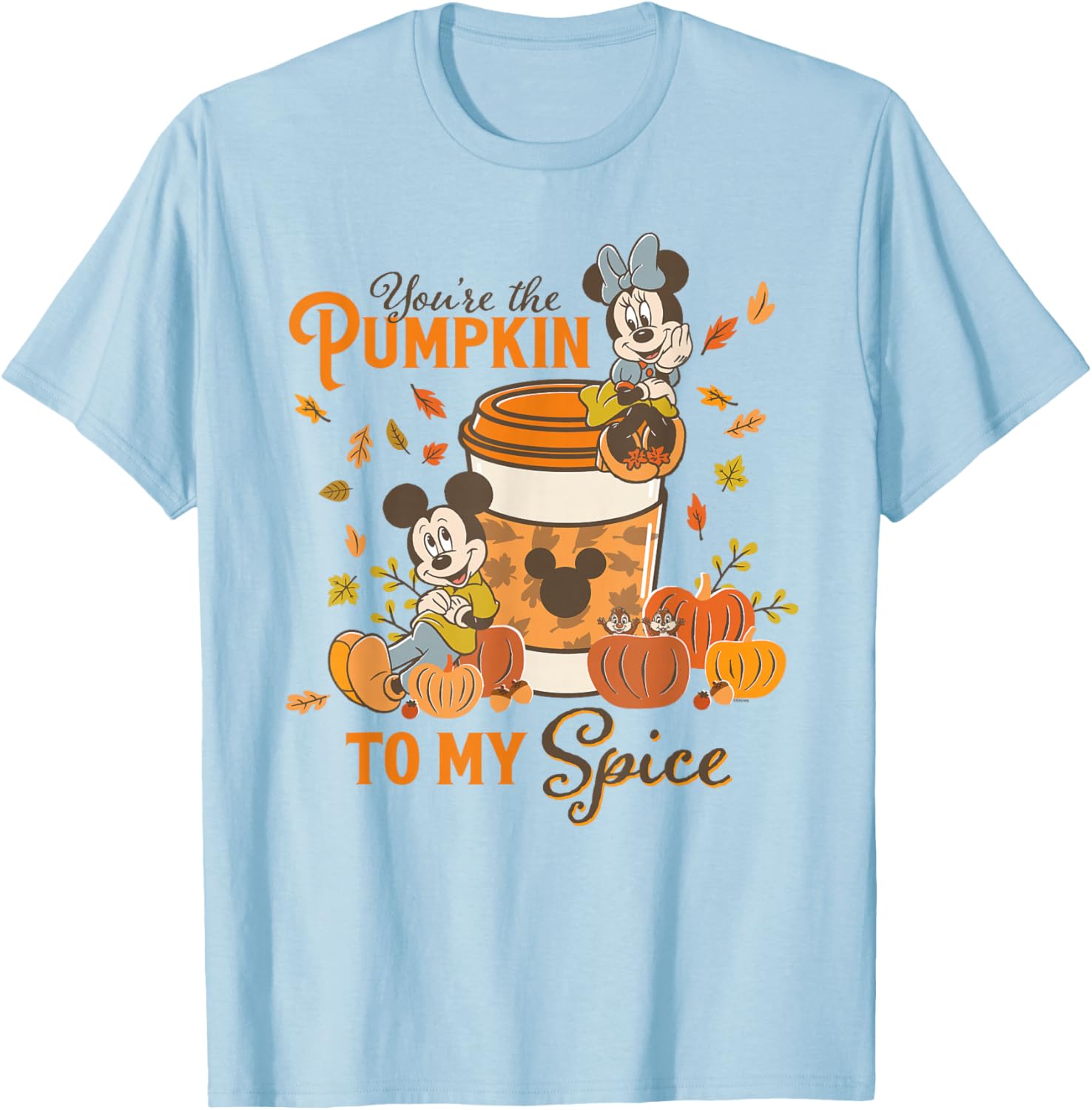 Disney Mickey and Minnie You're The Pumpkin to My Spice Fall T-Shirt - 1