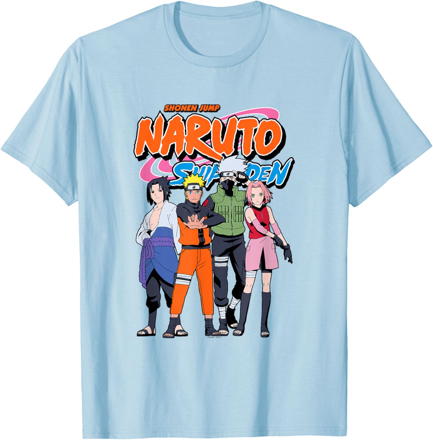 Naruto Shippuden Team 7 T-Shirt with Iconic Naruto Logo for Fans - 9