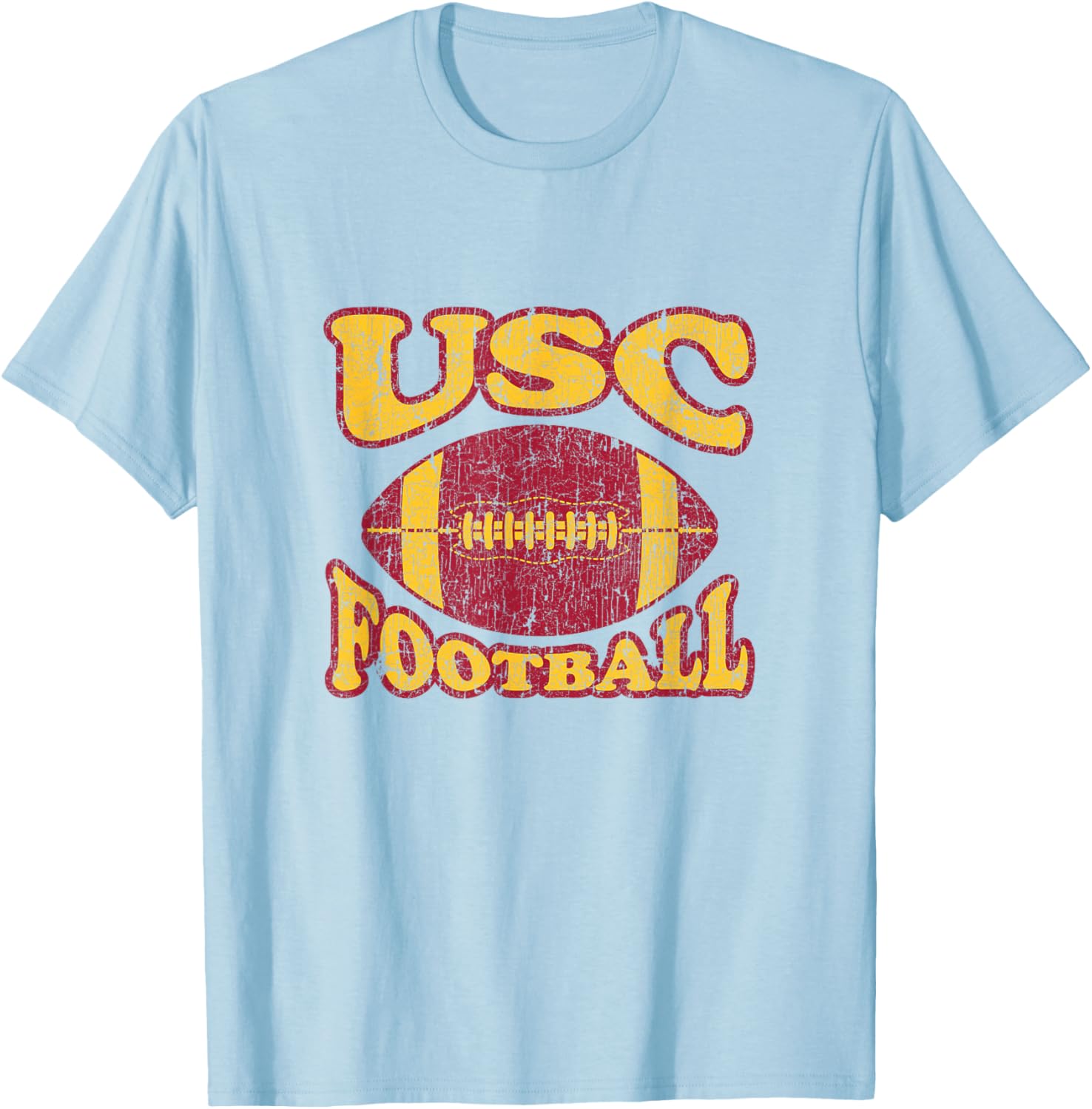 USC Trojans Distressed Retro Style Football T-Shirt for Fans - 10