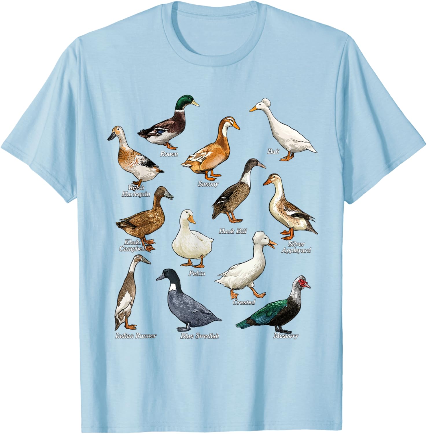 Types of Duck Waterfowl T-Shirt for Duck Lovers and Nature Enthusiasts - 19