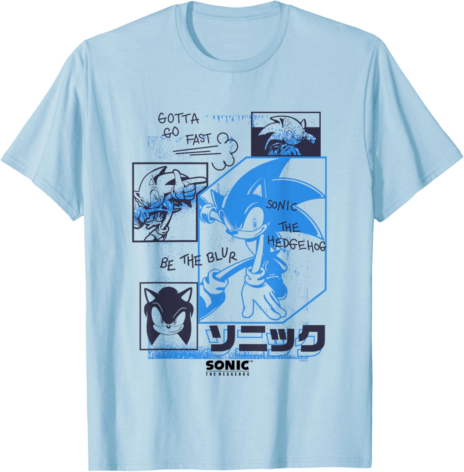 Sonic The Hedgehog Gotta Go Fast Vintage Sketch T-Shirt for Fans - 3