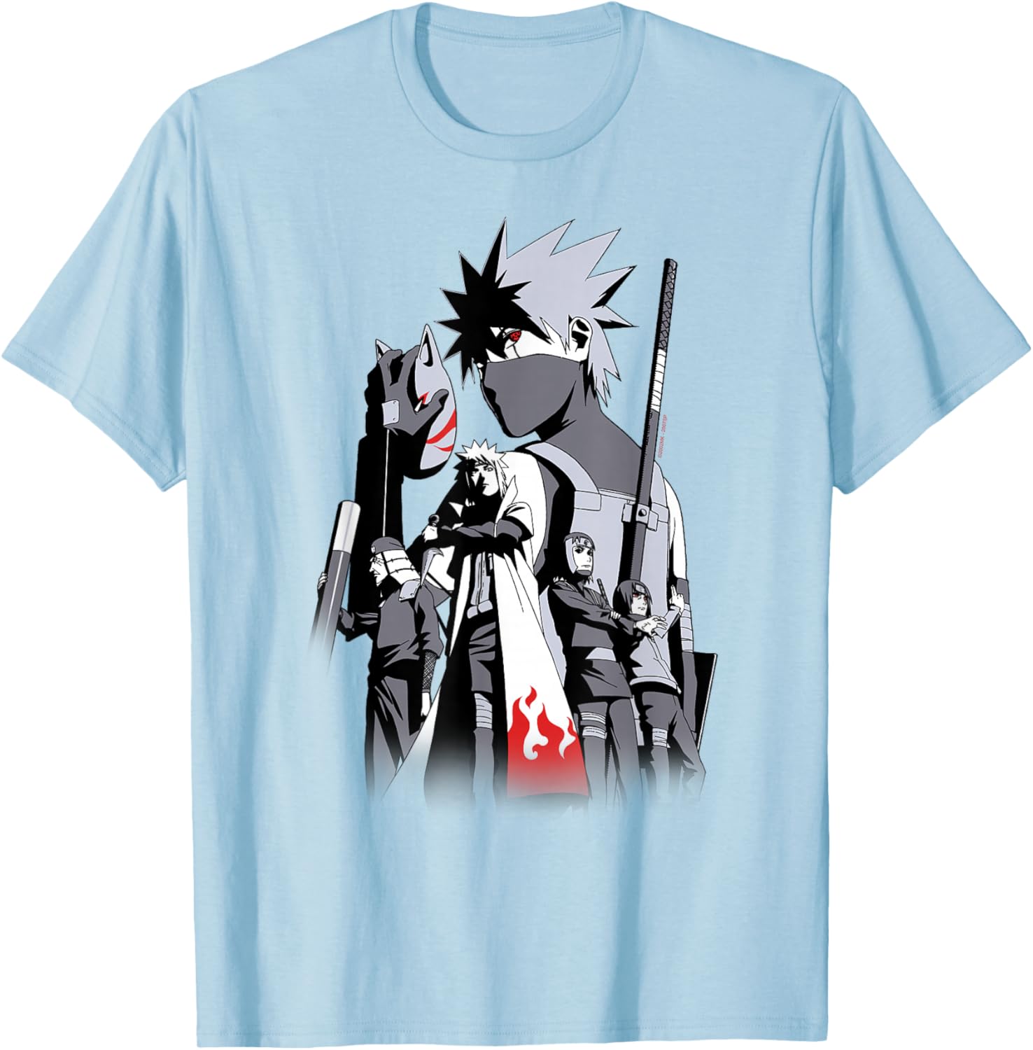 Naruto Shippuden Kakashi Story Limited Edition Colorful T-Shirt - 9