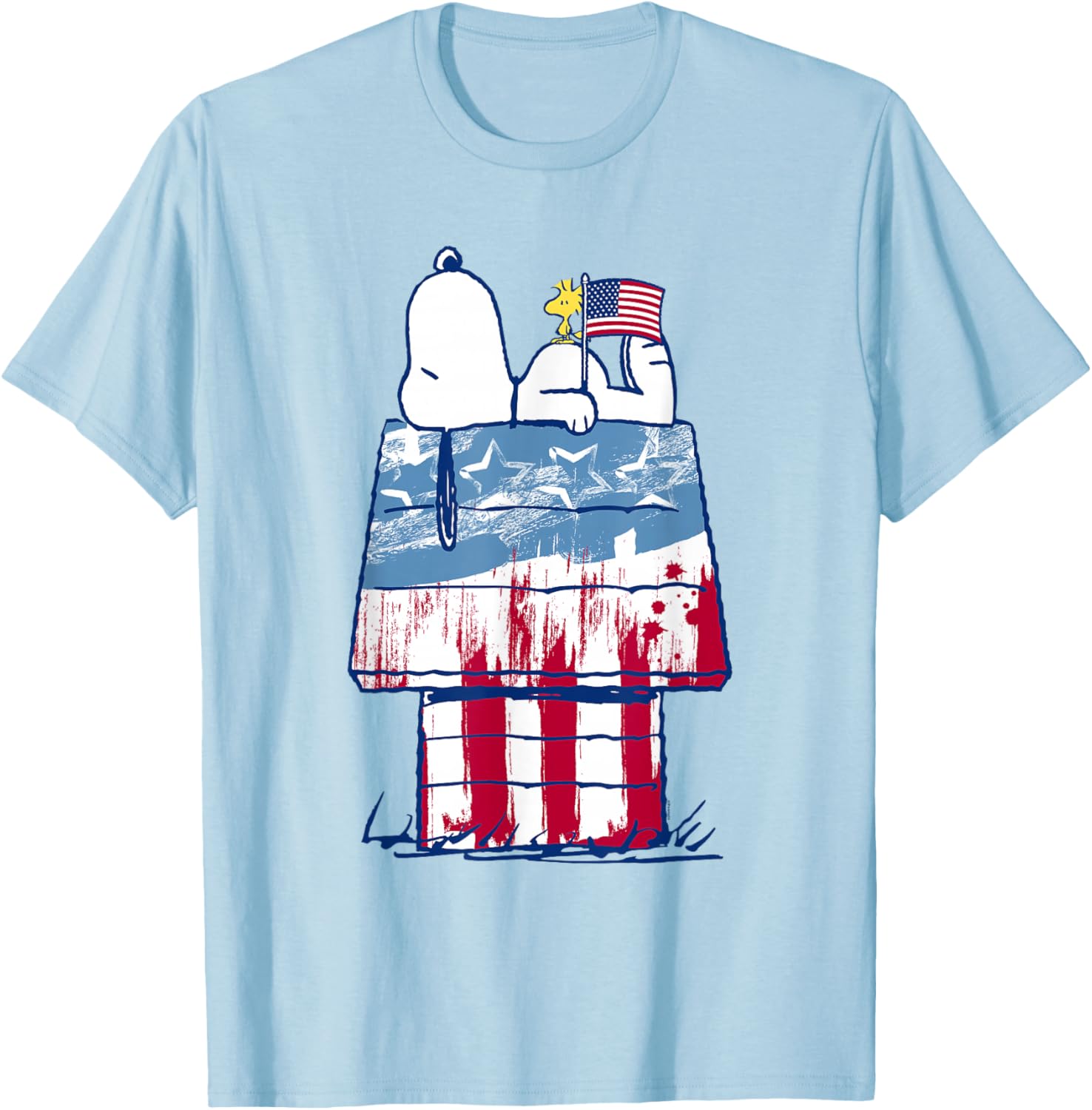 Adorable Peanuts Snoopy Wood House Graphic T-Shirt for Fans - 3