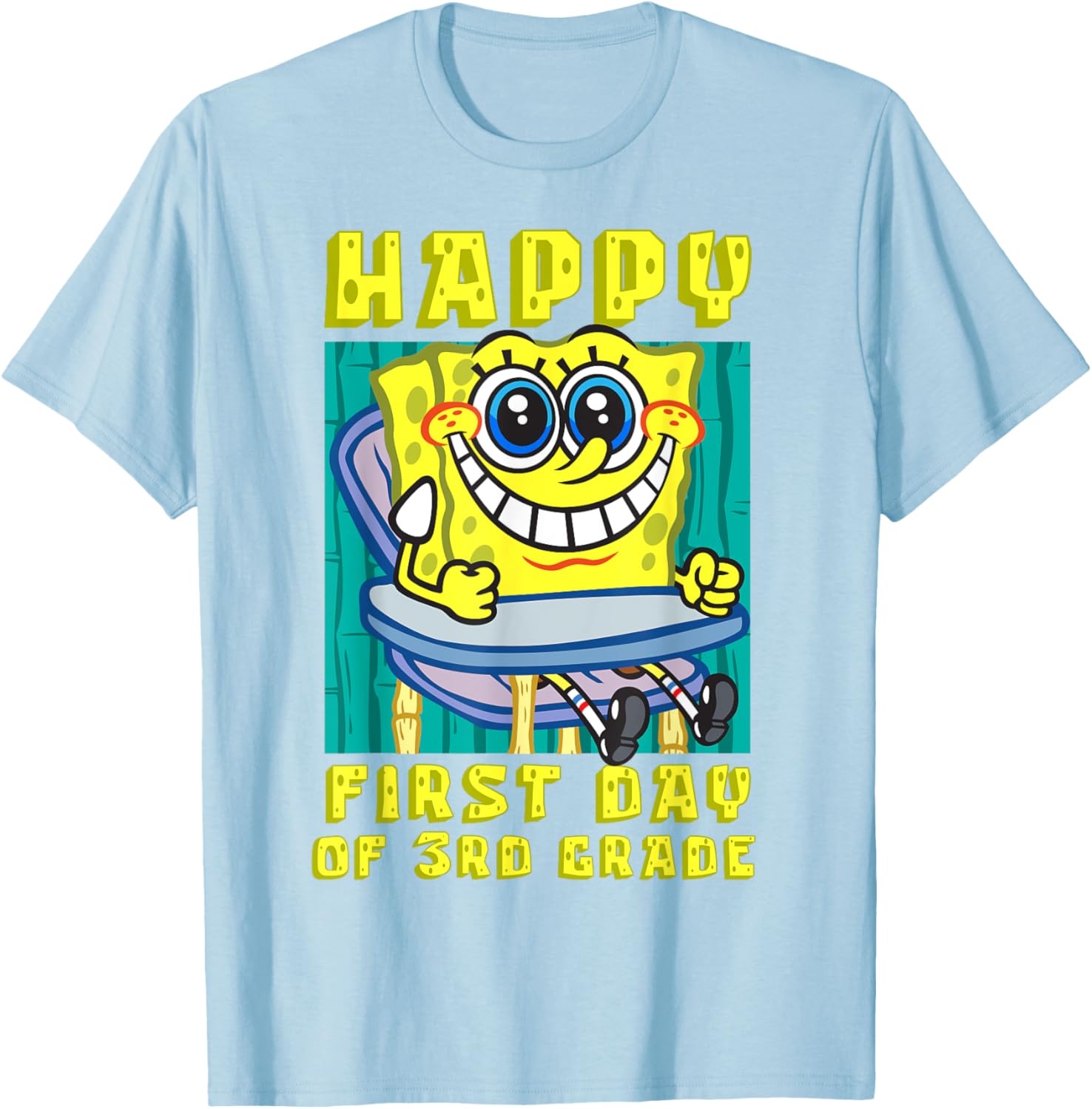 Mademark SpongeBob SquarePants Happy 3rd Grade T-Shirt for Kids - 18