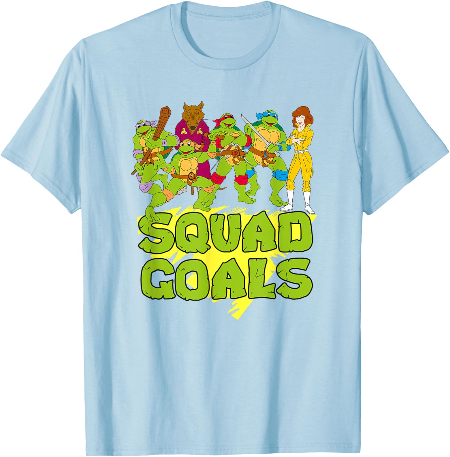 Mademark TMNT Squad Goals T-Shirt with Splinter and April for Fans - 3