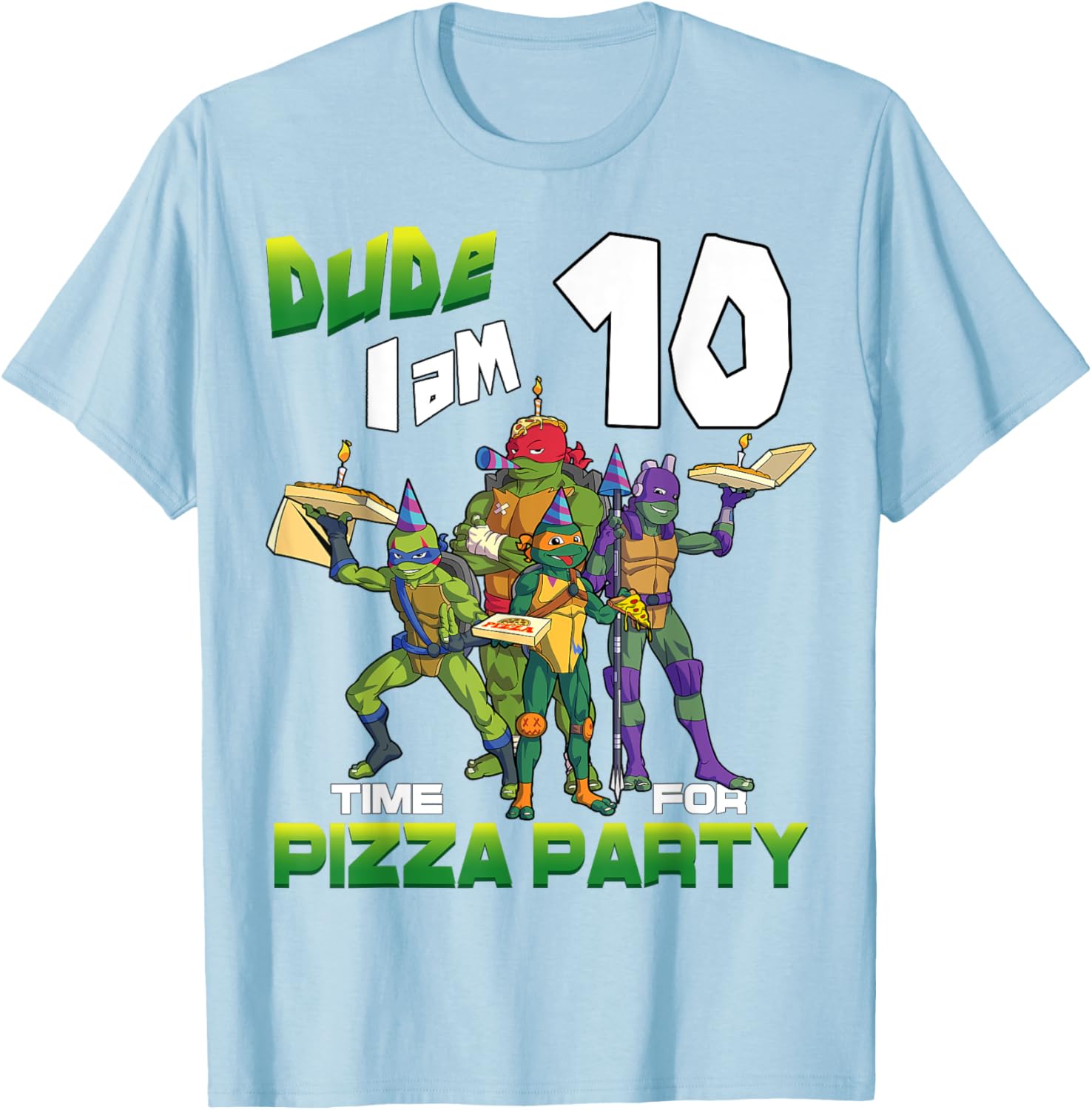Mademark TMNT Pizza Birthday T-Shirt for 10 Year Olds - Fun Kids Tee - 4