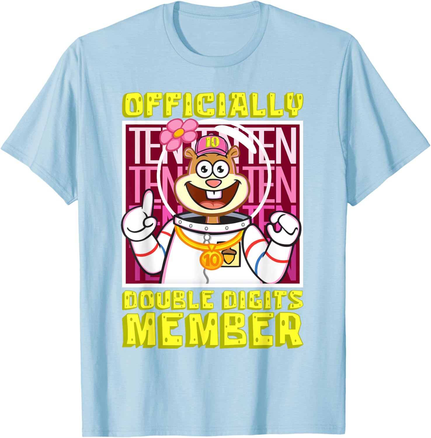 Sandy Officially Double Digits Girl 10th Birthday T-Shirt Fun Design - 7