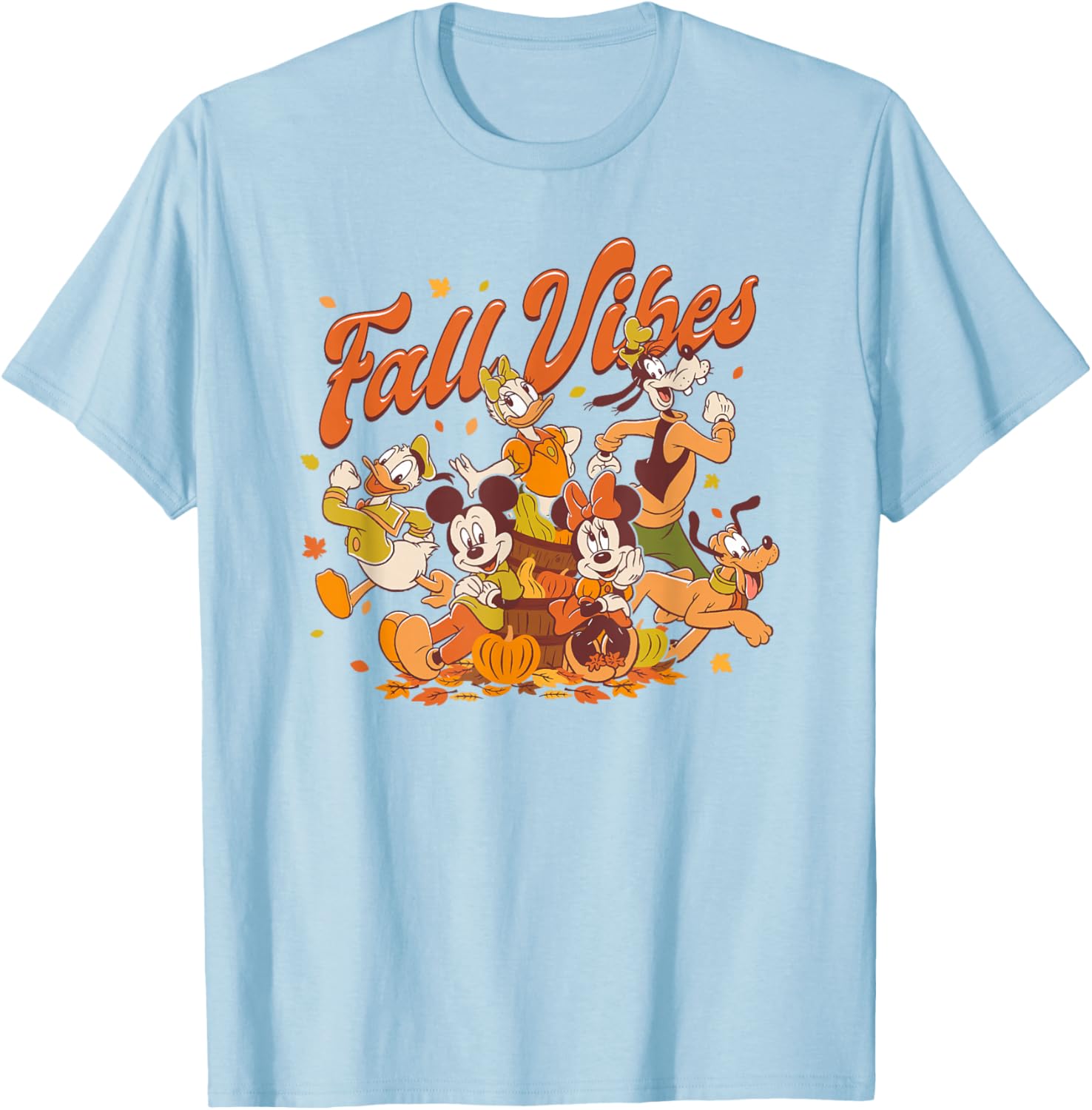 Disney Mickey and Friends Fall Vibes T-Shirt with Big Chest Logo - 2