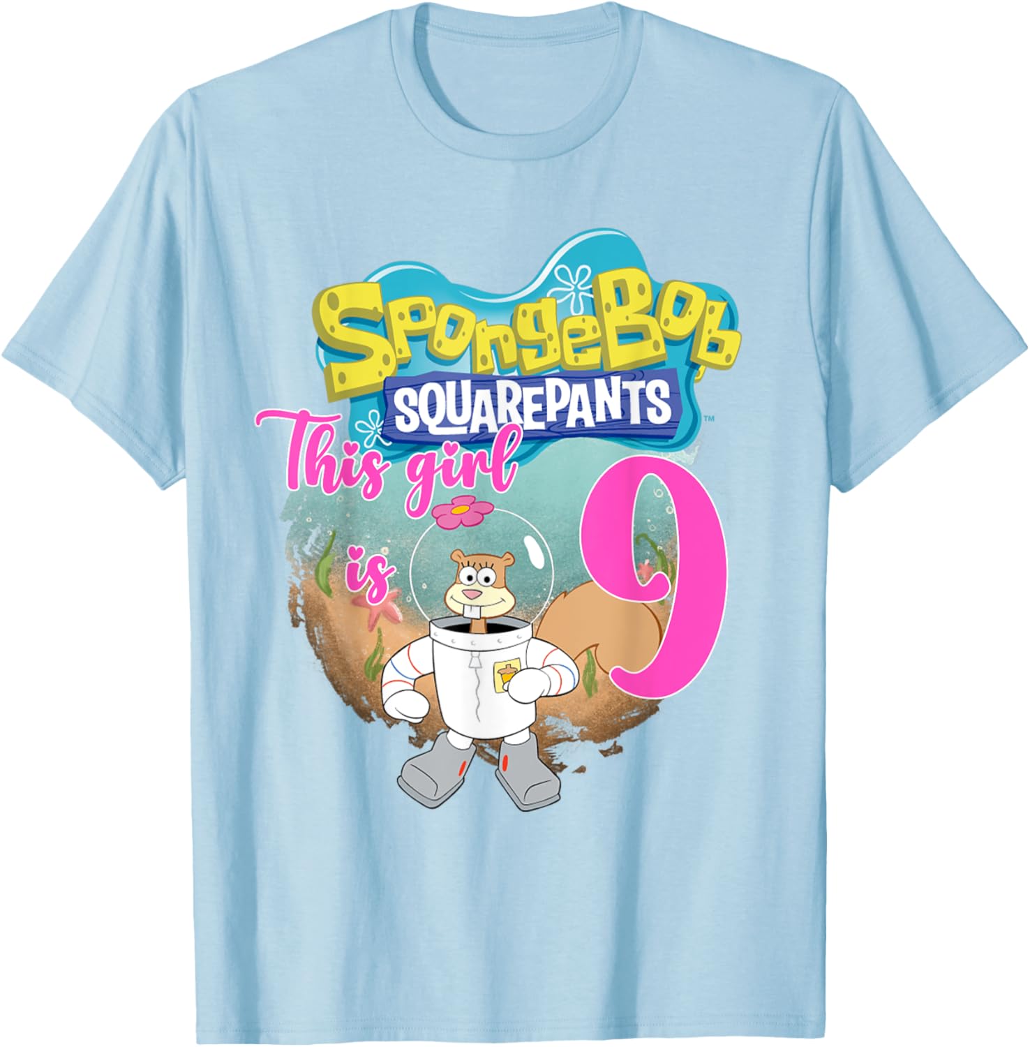 Mademark SpongeBob SquarePants 9th Birthday Sandy Cheeks T-Shirt - 1