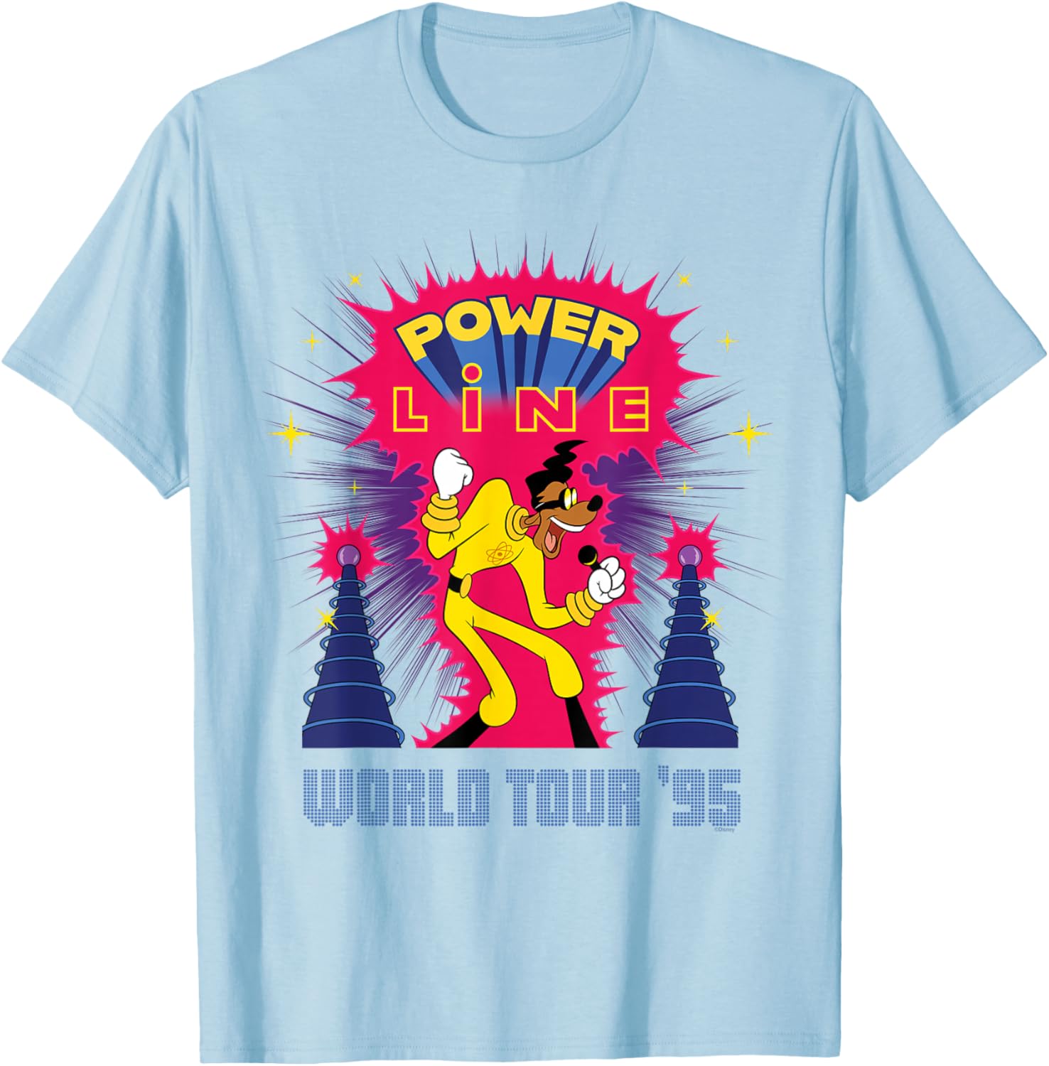 Disney A Goofy Movie Powerline World Tour 95 Rock T-Shirt for Fans - 12