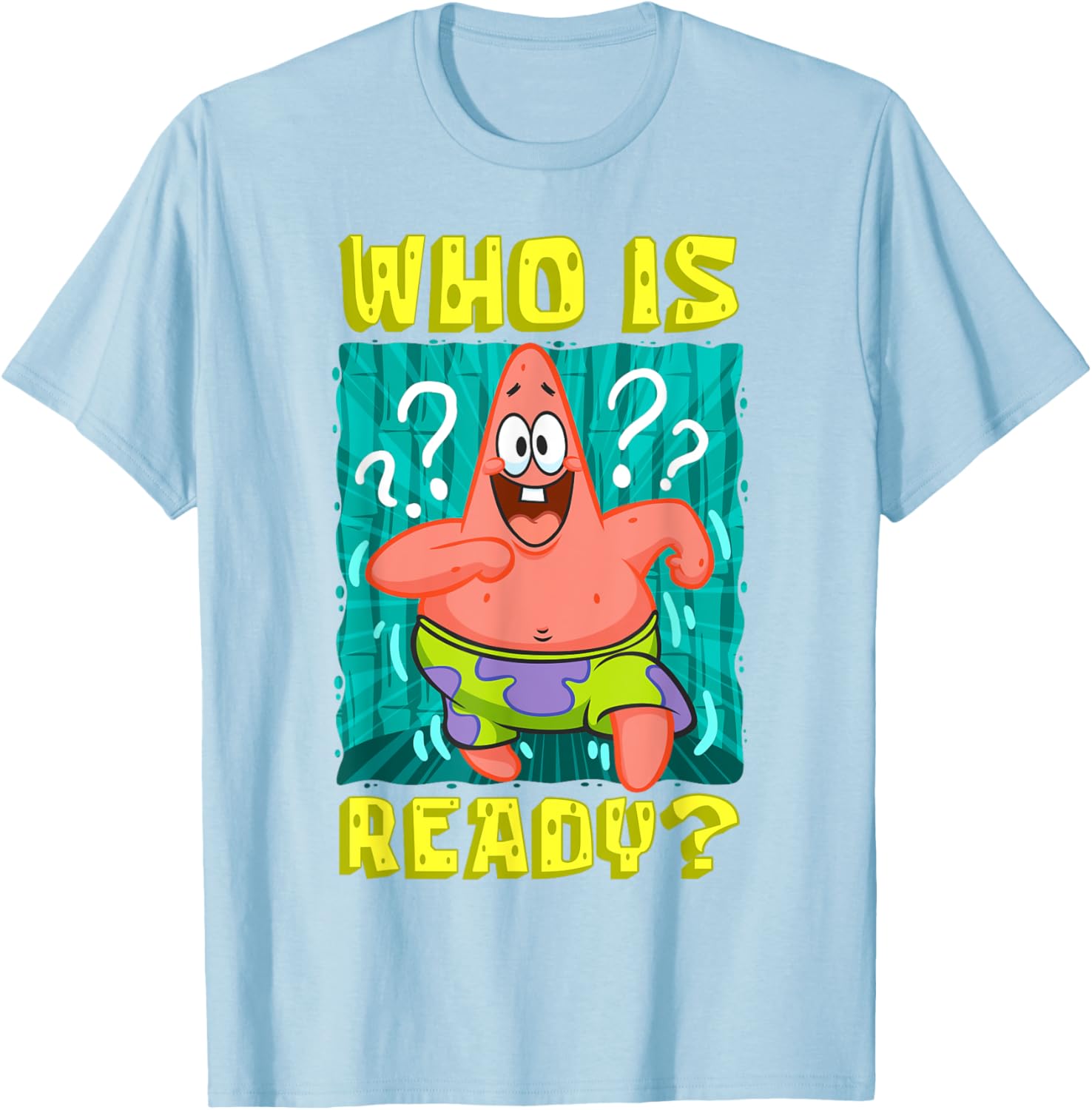 Mademark SpongeBob Patrick Star Ready Funny T-Shirt for Fans - 8
