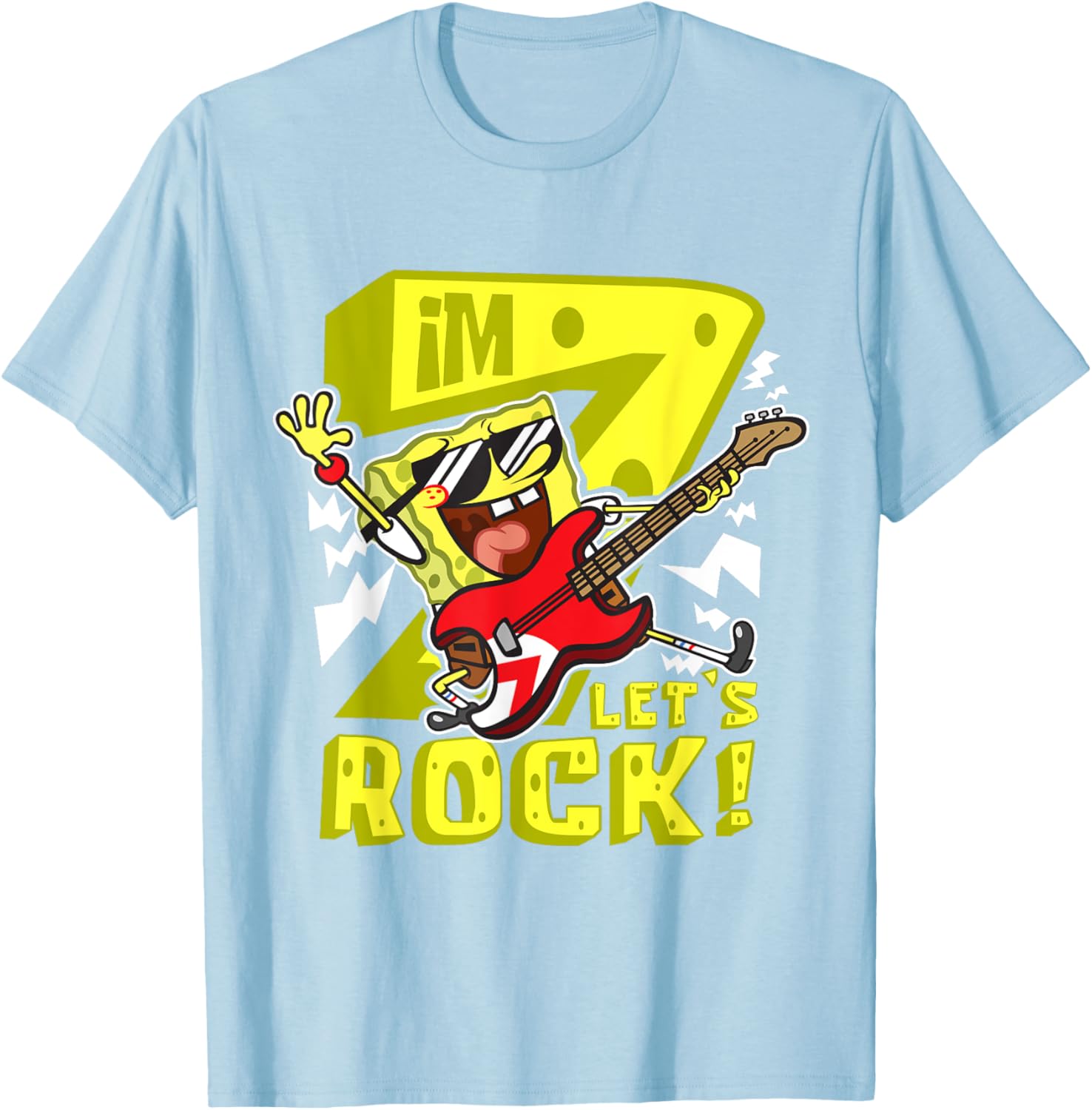 Mademark SpongeBob SquarePants 7th Birthday T-Shirt for Kids Fun Style - 15