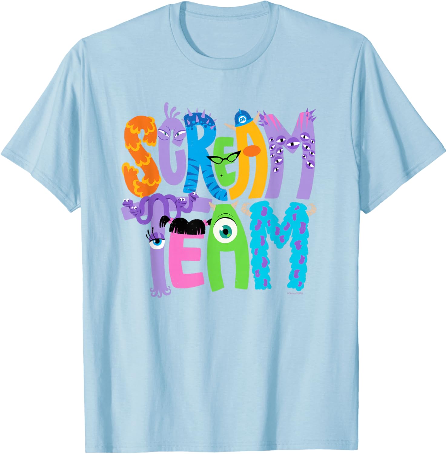 Monsters Inc Scream Team Halloween T-Shirt Fun Disney Pixar Apparel - 5