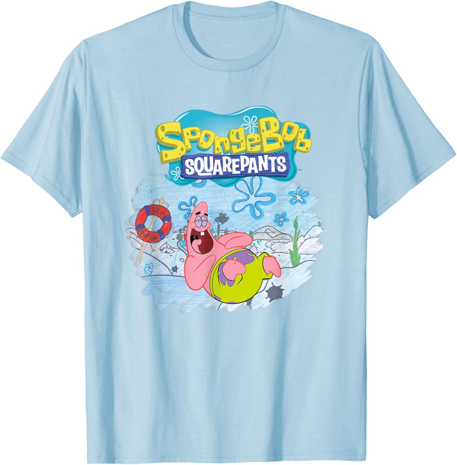 Mademark x SpongeBob SquarePants Patrick Star Happy T-Shirt for Fans - 8
