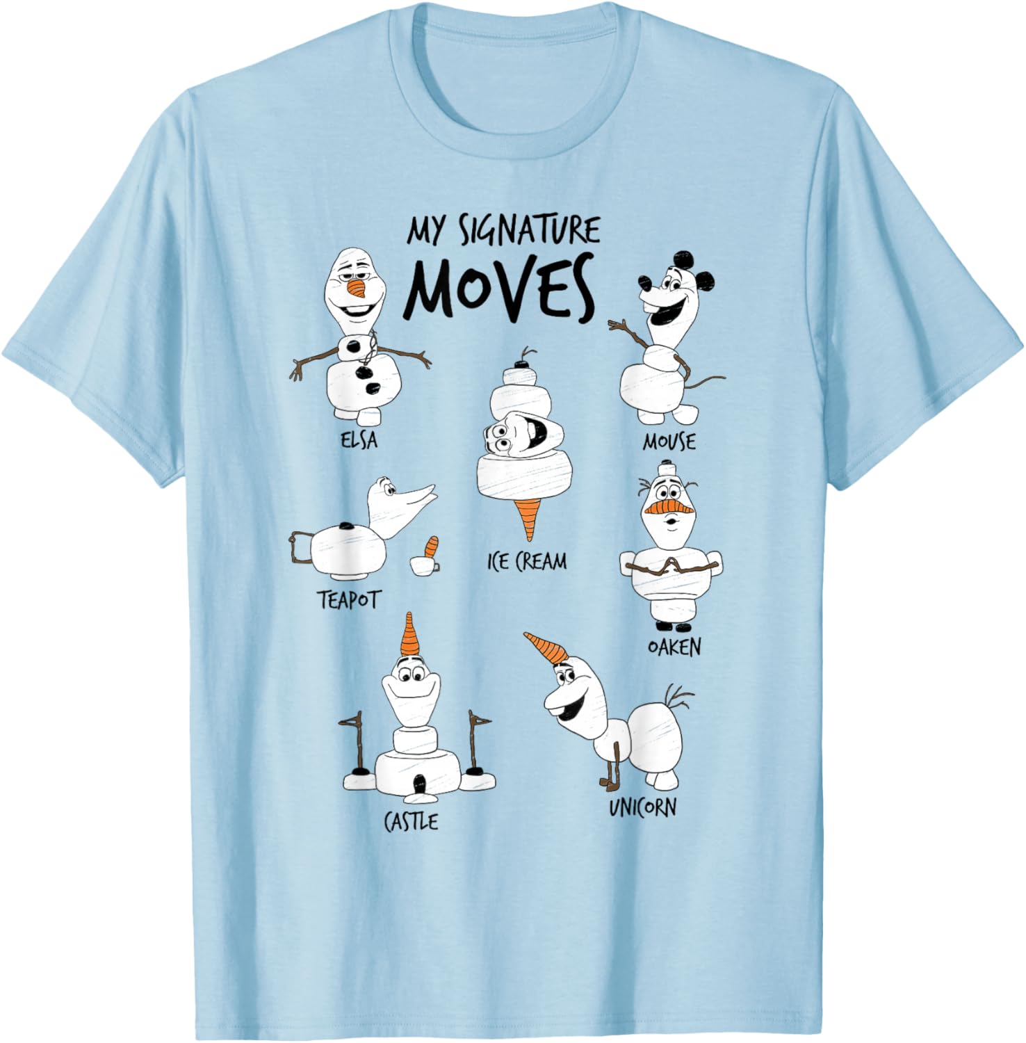 Disney Frozen 2 Olaf Signature Moves T-Shirt for Kids and Adults - 7