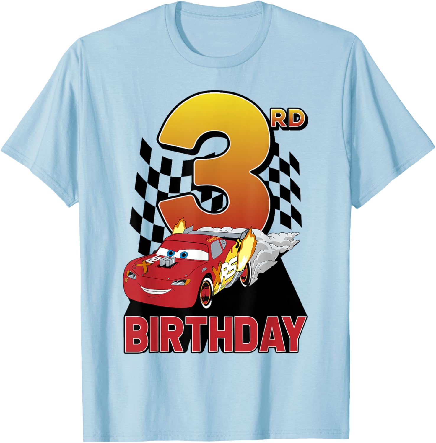 Disney Pixar Cars Lightning McQueen 3rd Birthday Race T-Shirt for Kids - 6