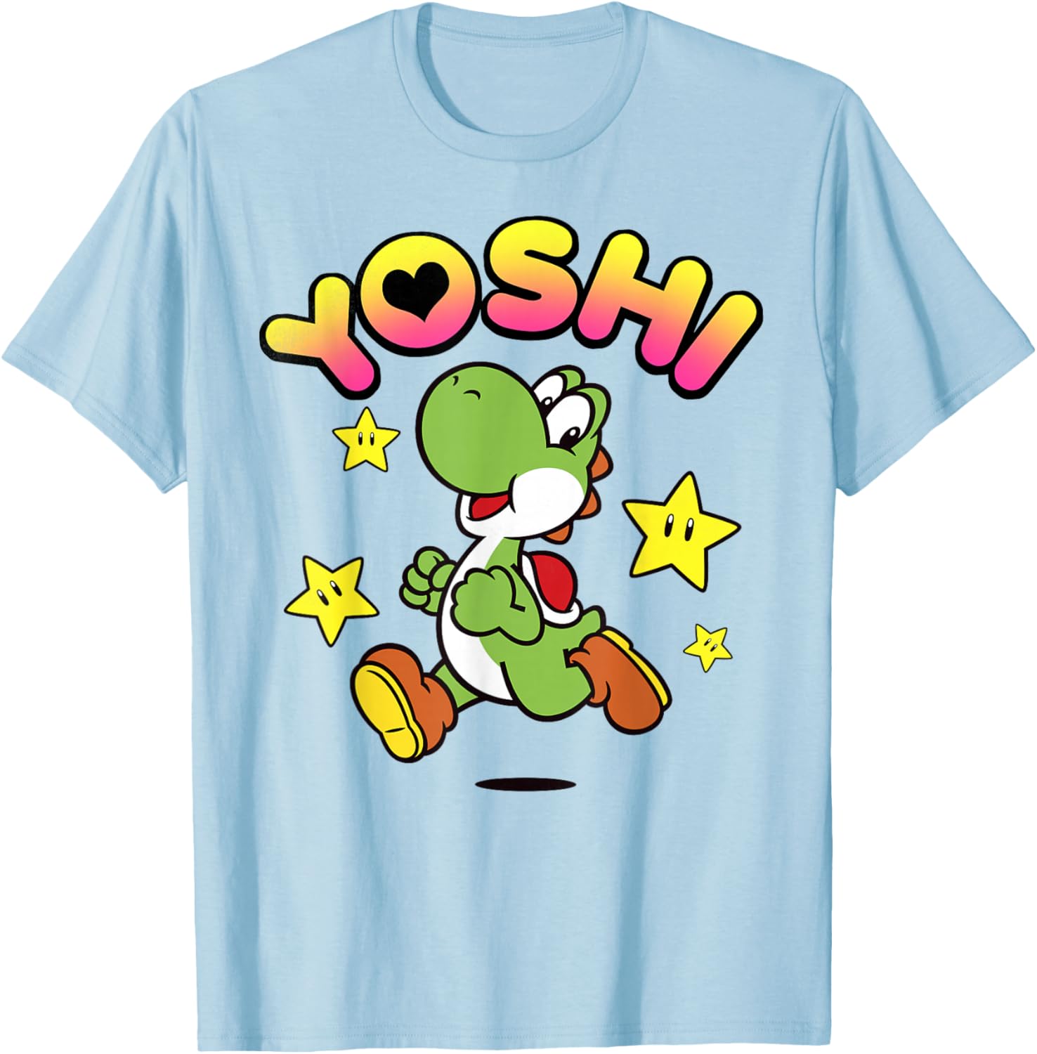 Nintendo Super Mario Yoshi Star Power Sprint Graphic T-Shirt for Fans - 6