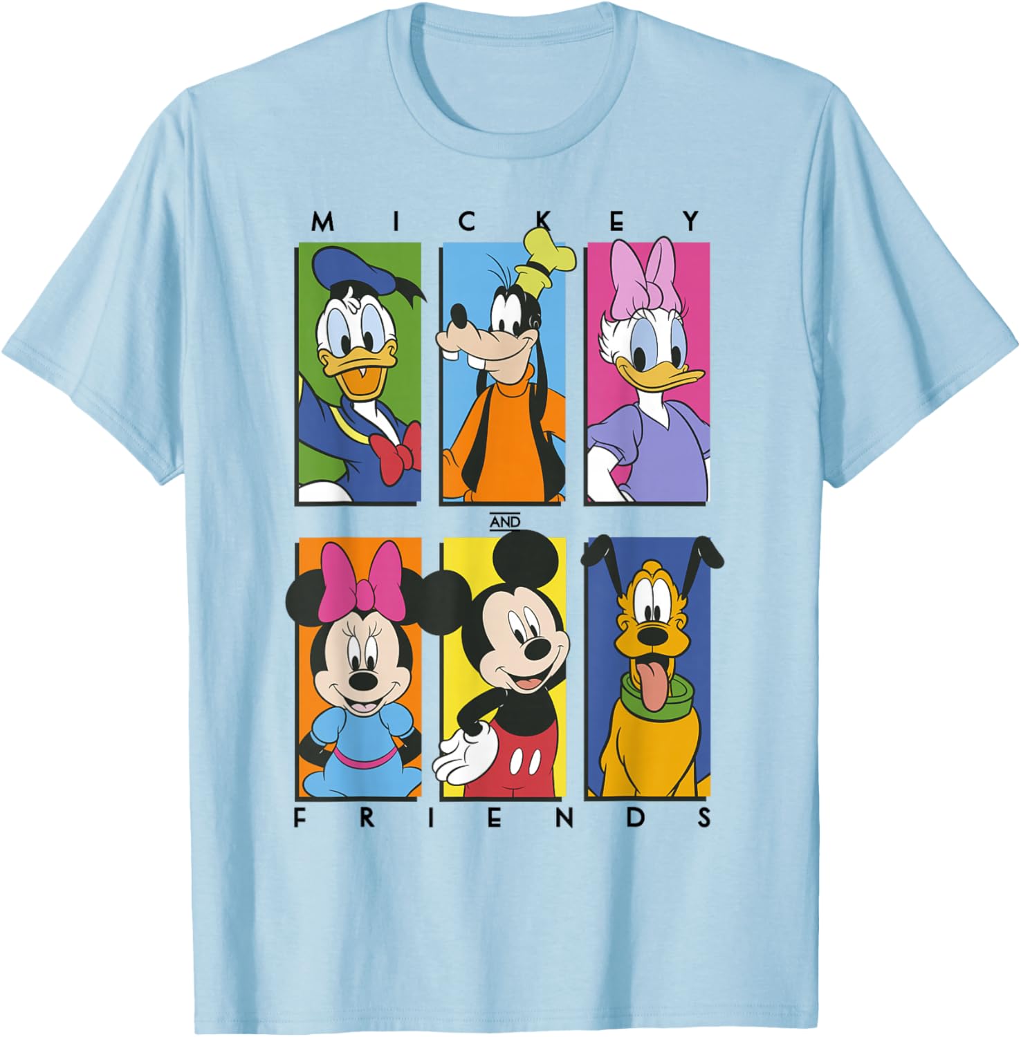 Disney Mickey and Friends T-Shirt Fun Group Shot of Classic Characters - 7