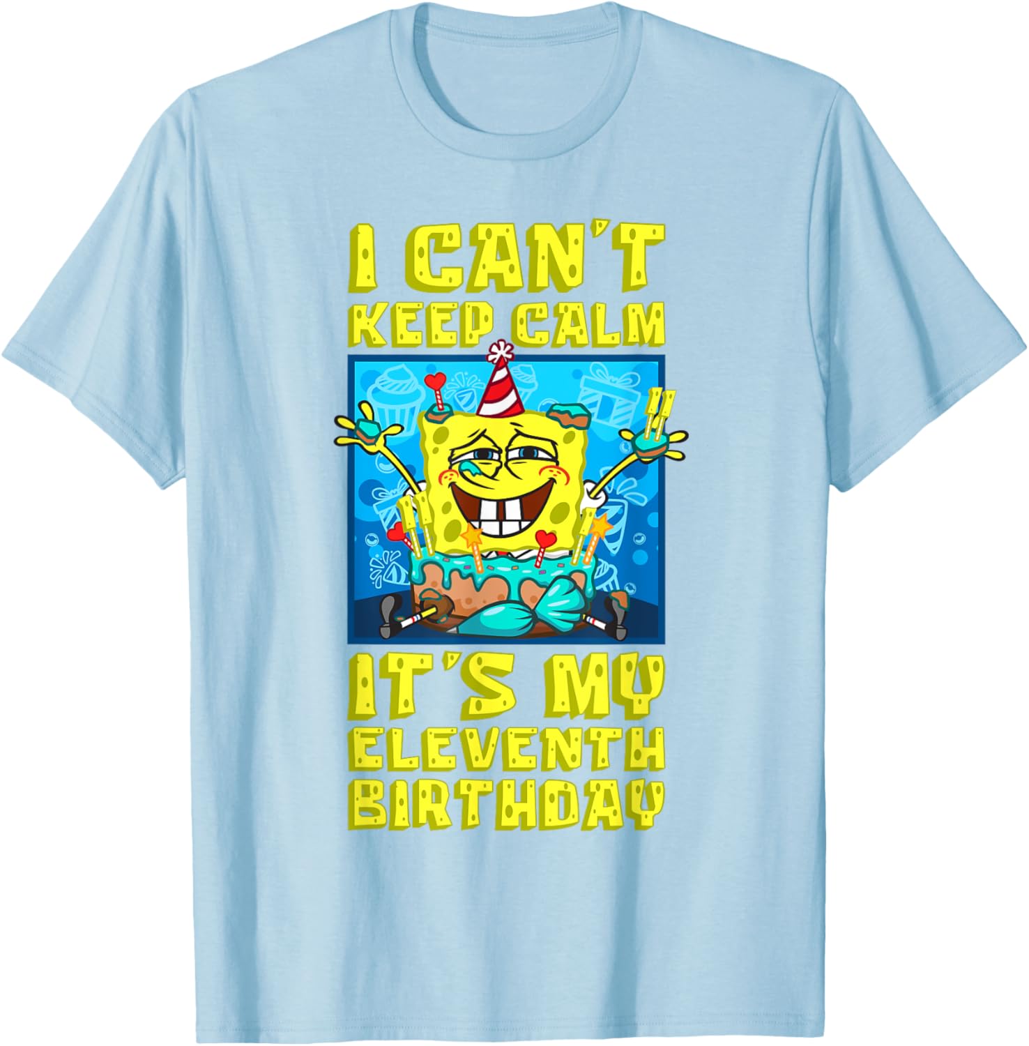 Mademark SpongeBob 11th Birthday T-Shirt for Boys - Fun and Playful Design - 8