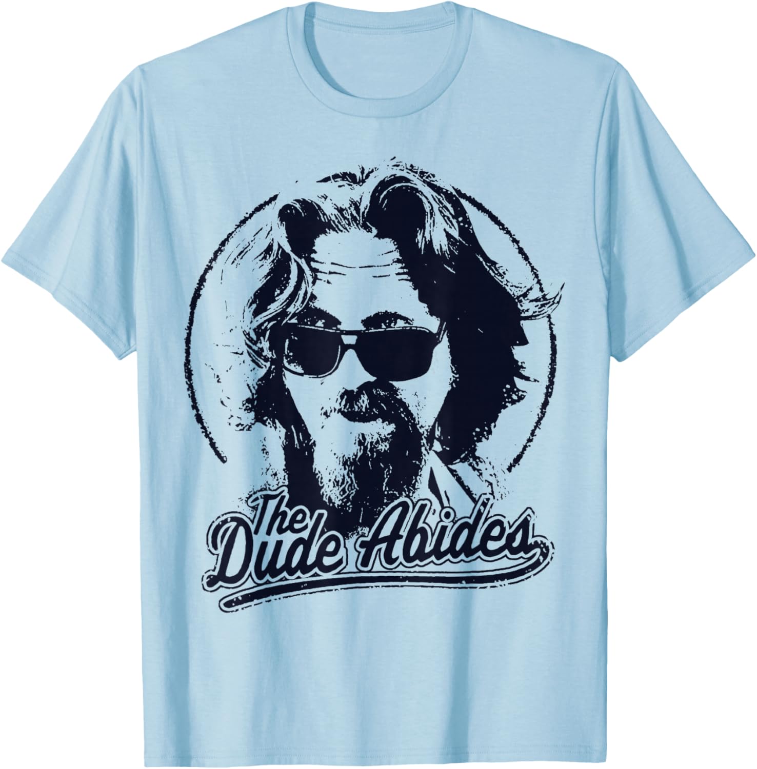 The Big Lebowski Dude Abides Classic Circle Logo T-Shirt for Fans - 2