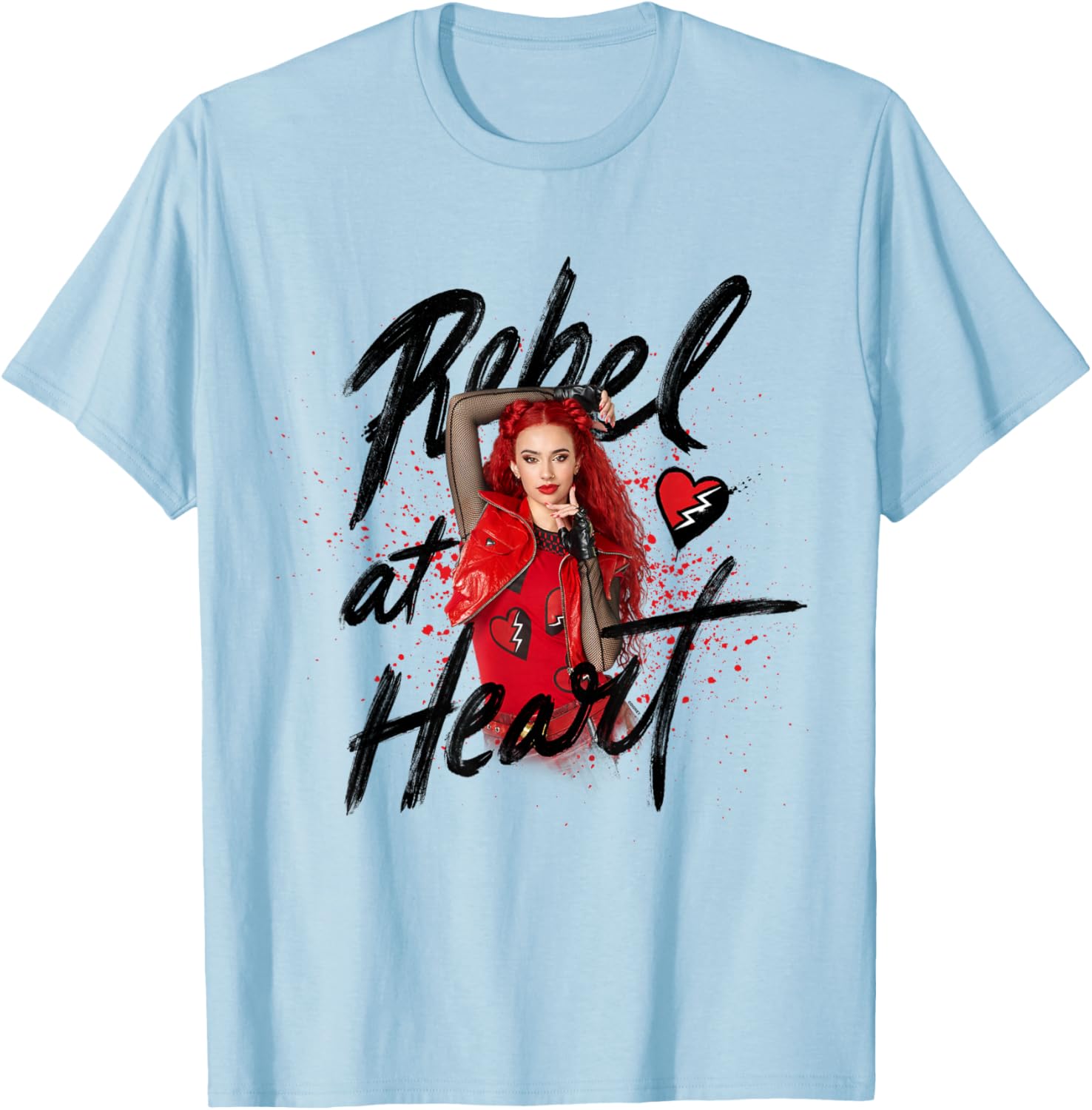 Disney Descendants 4 Red Rebel Heart T-Shirt for Kids and Fans - 20