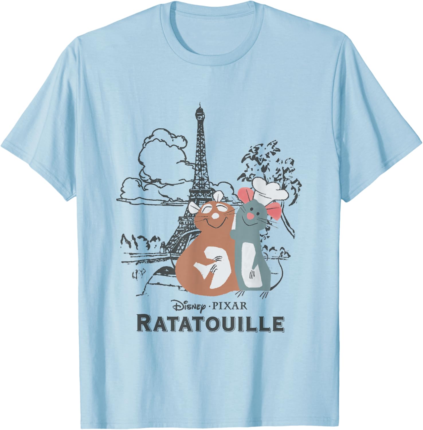 Cute Ratatouille Remy & Emile Paris Hug T-Shirt for Disney Fans - 7