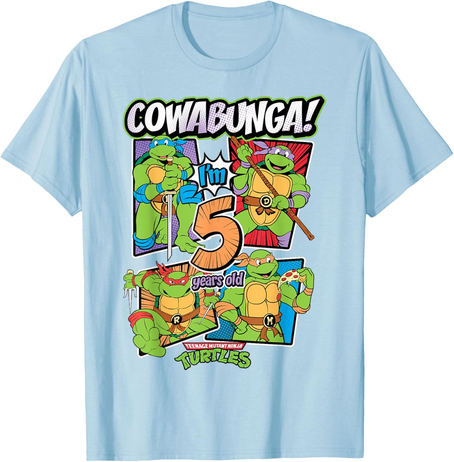 Mademark Teenage Mutant Ninja Turtles Cowabunga I'm 5 Years Old T-Shirt - 15