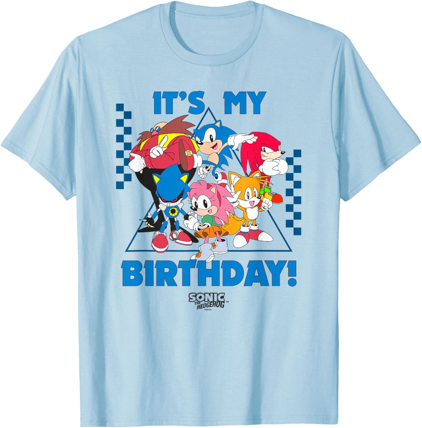 Sonic The Hedgehog It's My B-Day Group Shot T-Shirt for Kids and Adults - 1