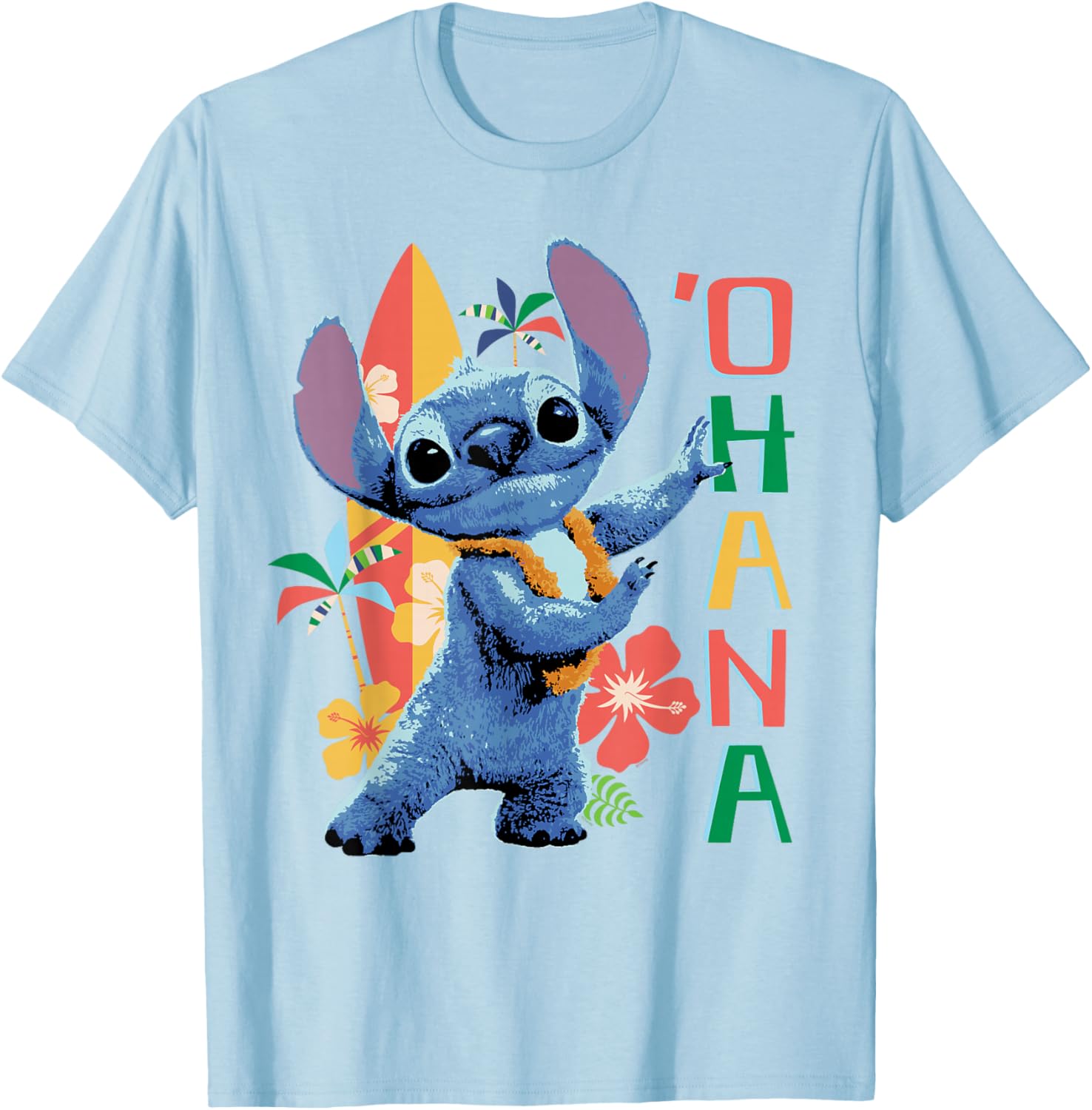 Disney Lilo & Stitch Ohana Hula Beach T-Shirt for Fun Summer Days - 24