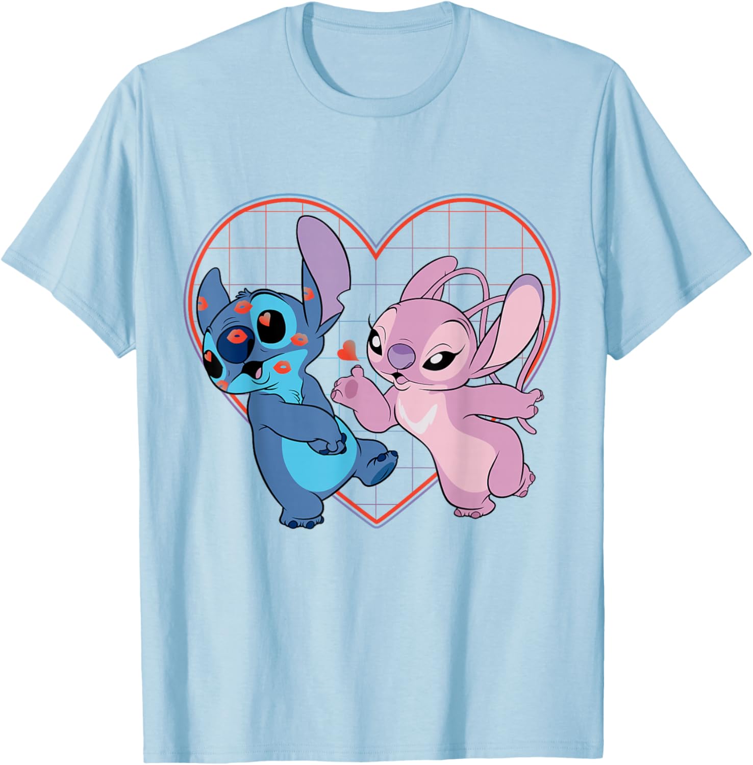 Disney Lilo and Stitch Angel Heart Kisses T-Shirt for Fun Fashion Lovers - 20
