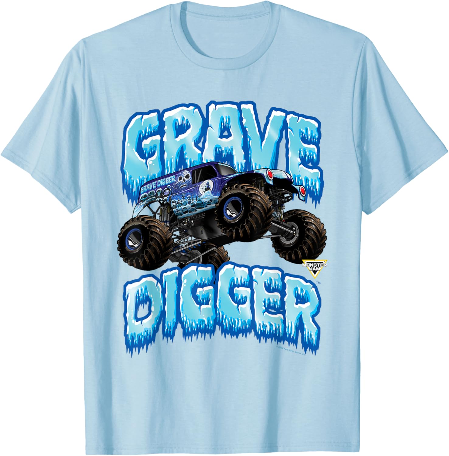 Monster Jam Grave Digger Ice Cold Monster Truck T-Shirt for Fans - 5