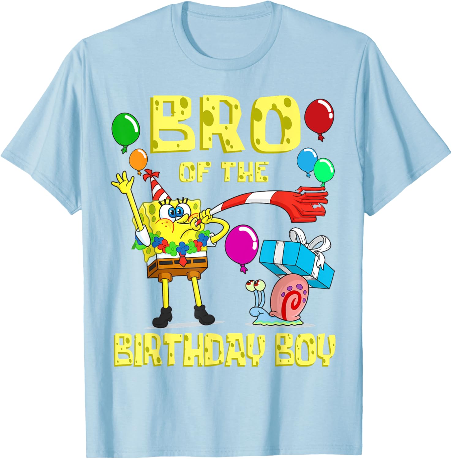 Mademark SpongeBob Brother of the Birthday Boy Theme Party T-Shirt - 1