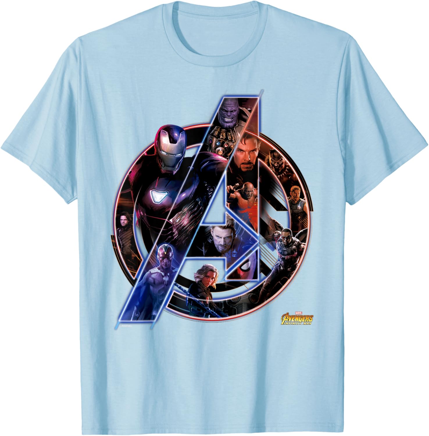 Marvel Avengers Infinity War Neon Team Short Sleeve T-Shirt for Fans - 6
