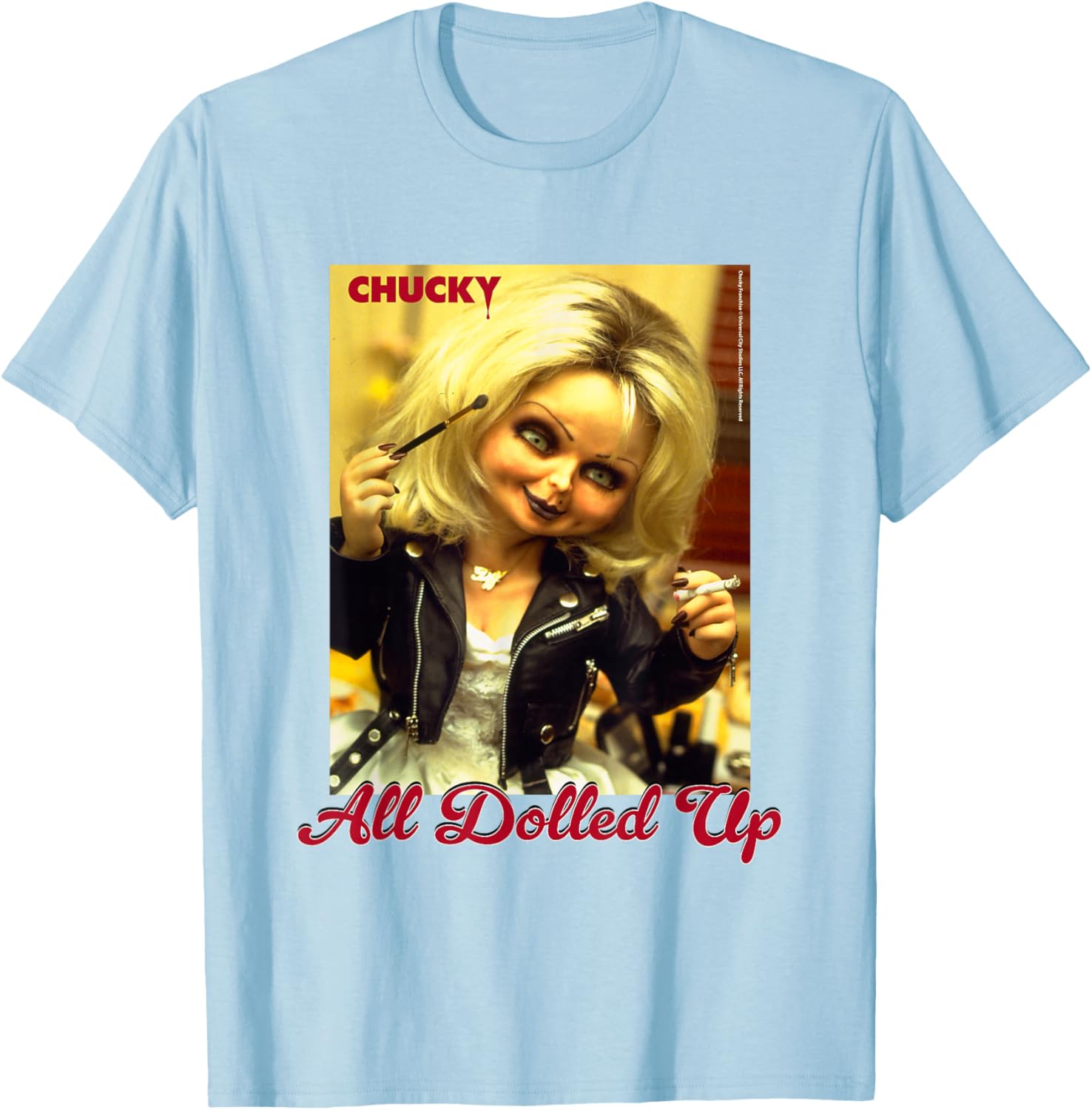 Chucky and Tiffany All Dolled Up T-Shirt for Horror Movie Fans - 8