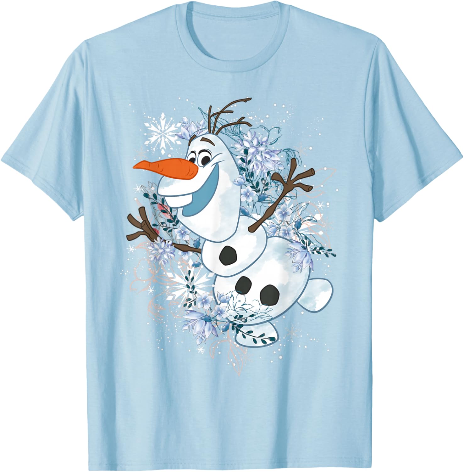 Disney Frozen Olaf Dancing Snowflakes Graphic T-Shirt for Kids and Adults - 1