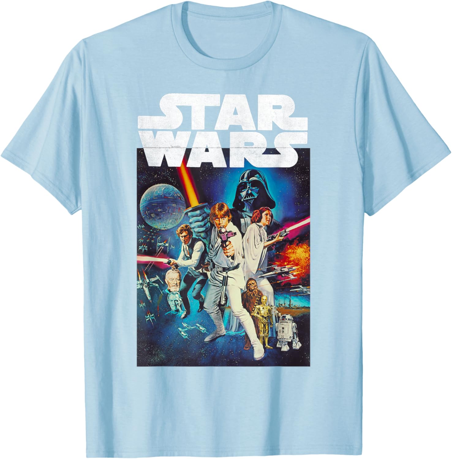 Star Wars Vintage Cast Poster T-Shirt for Disney Fans and Collectors - 7