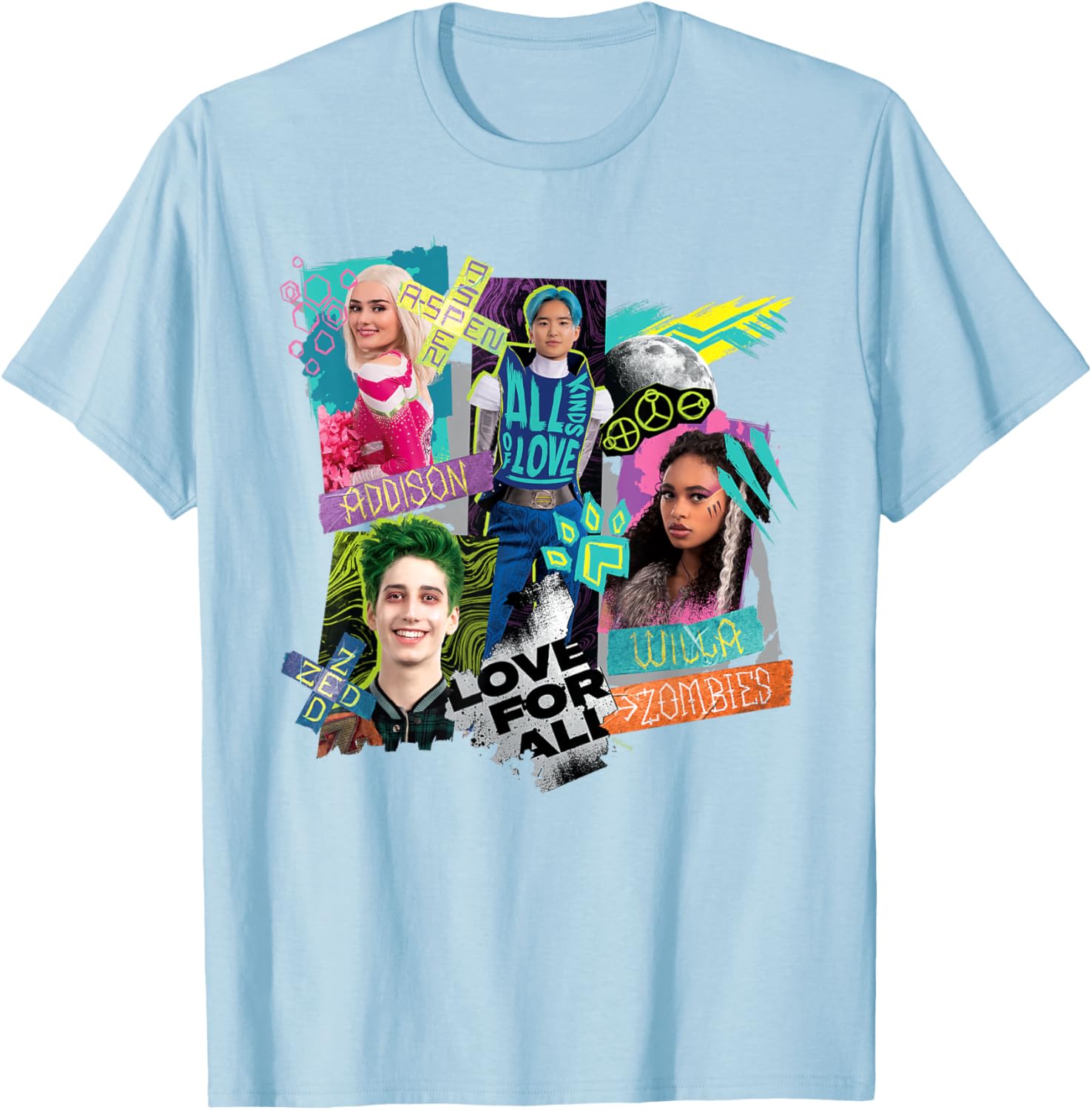 Disney Channel Zombies 3 Love for All T-Shirt for Kids and Teens - 22