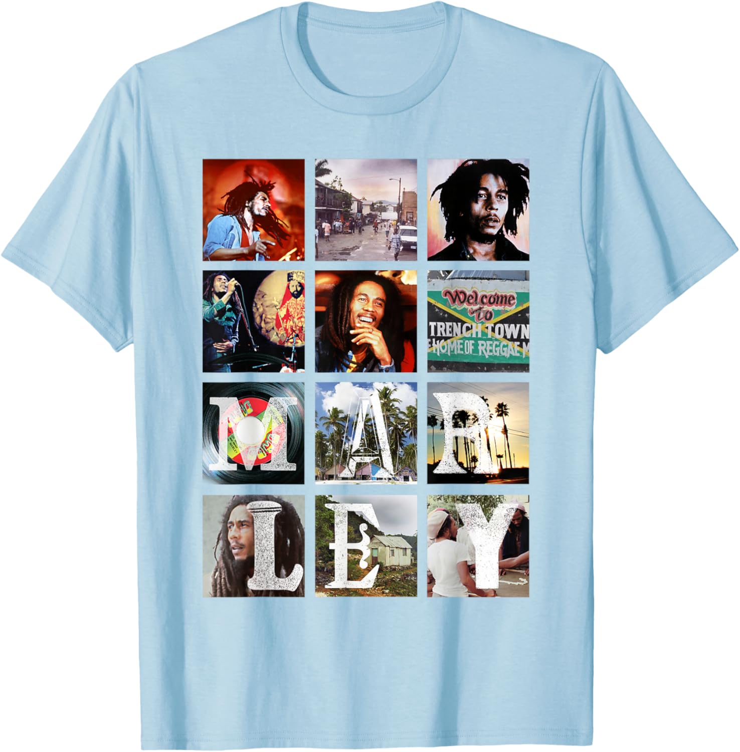 Bob Marley Block Images T-Shirt for Music Lovers and Trendsetters - 5