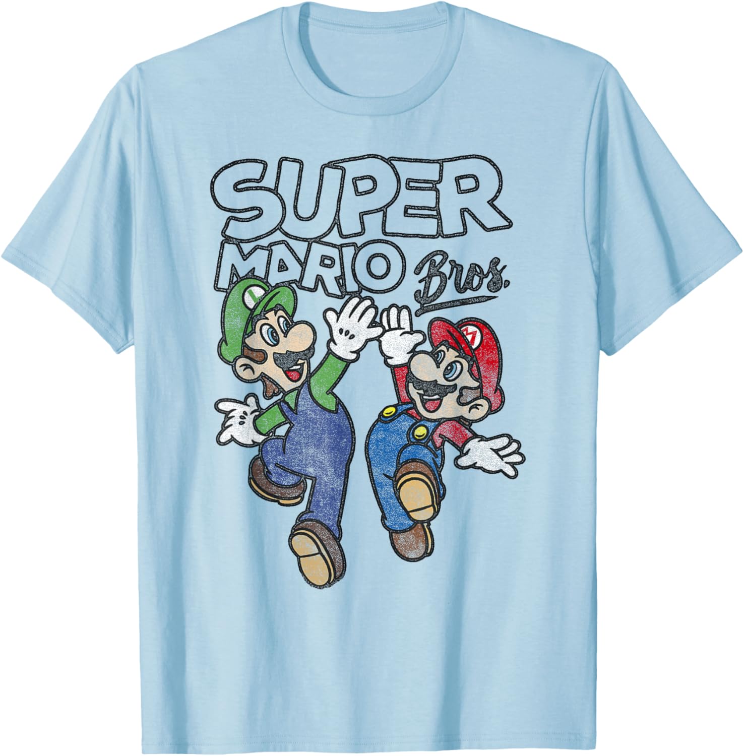 Super Mario Bros Luigi and Mario High Five T-Shirt for Fans - 2