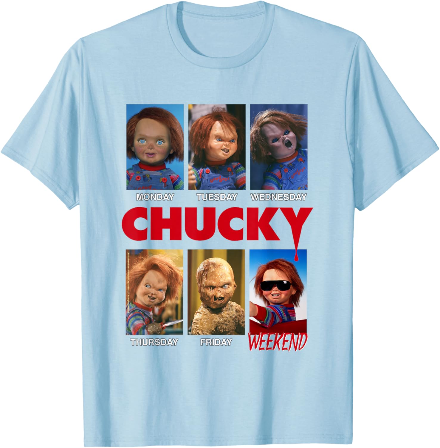 Chucky Days of The Week Moods T-Shirt for Fun Fashion Lovers - 17