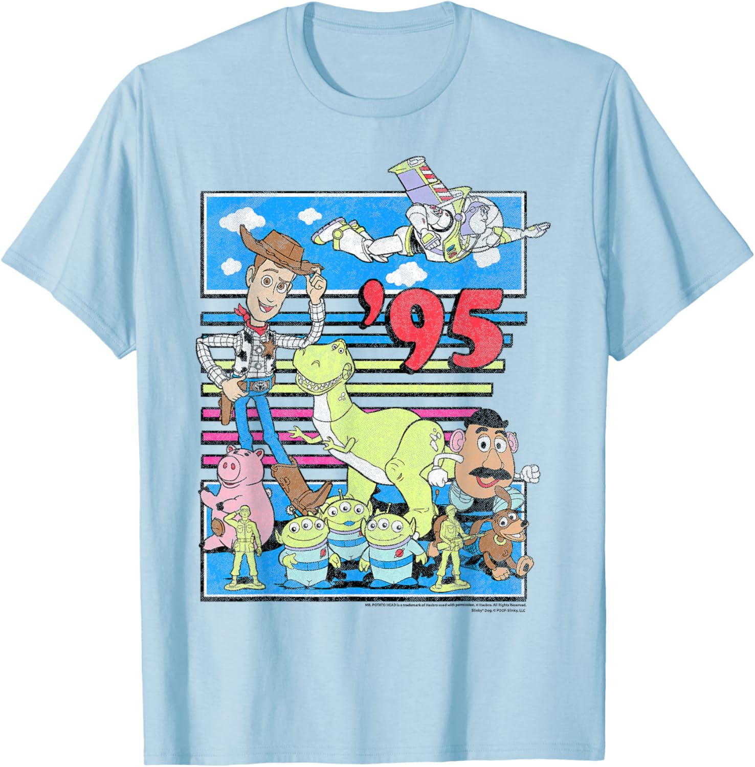 Disney Pixar Toy Story 95 Retro Colorful T-Shirt for Fans and Collectors - 7