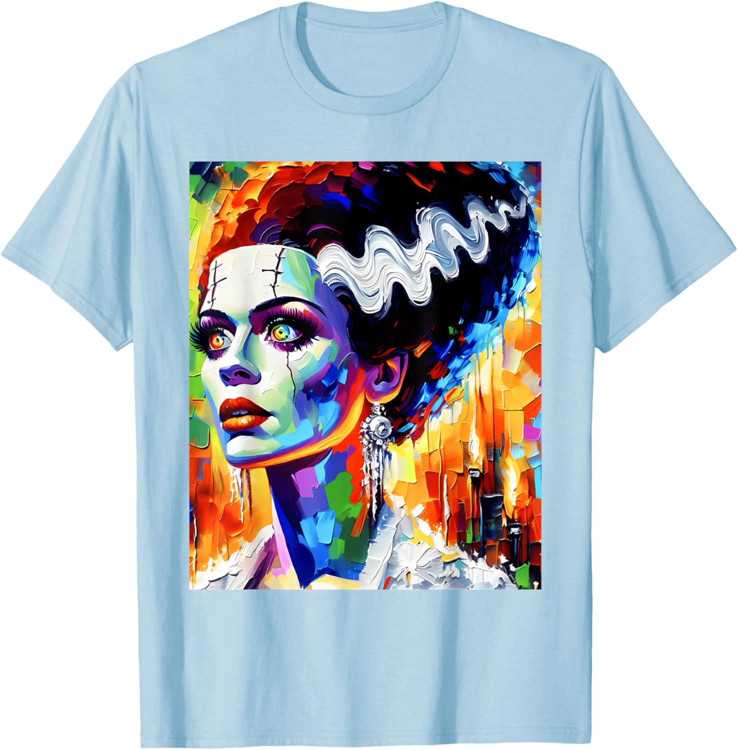 Frankenstein Monster and Bride Matching Couple T-Shirts for Halloween - 6