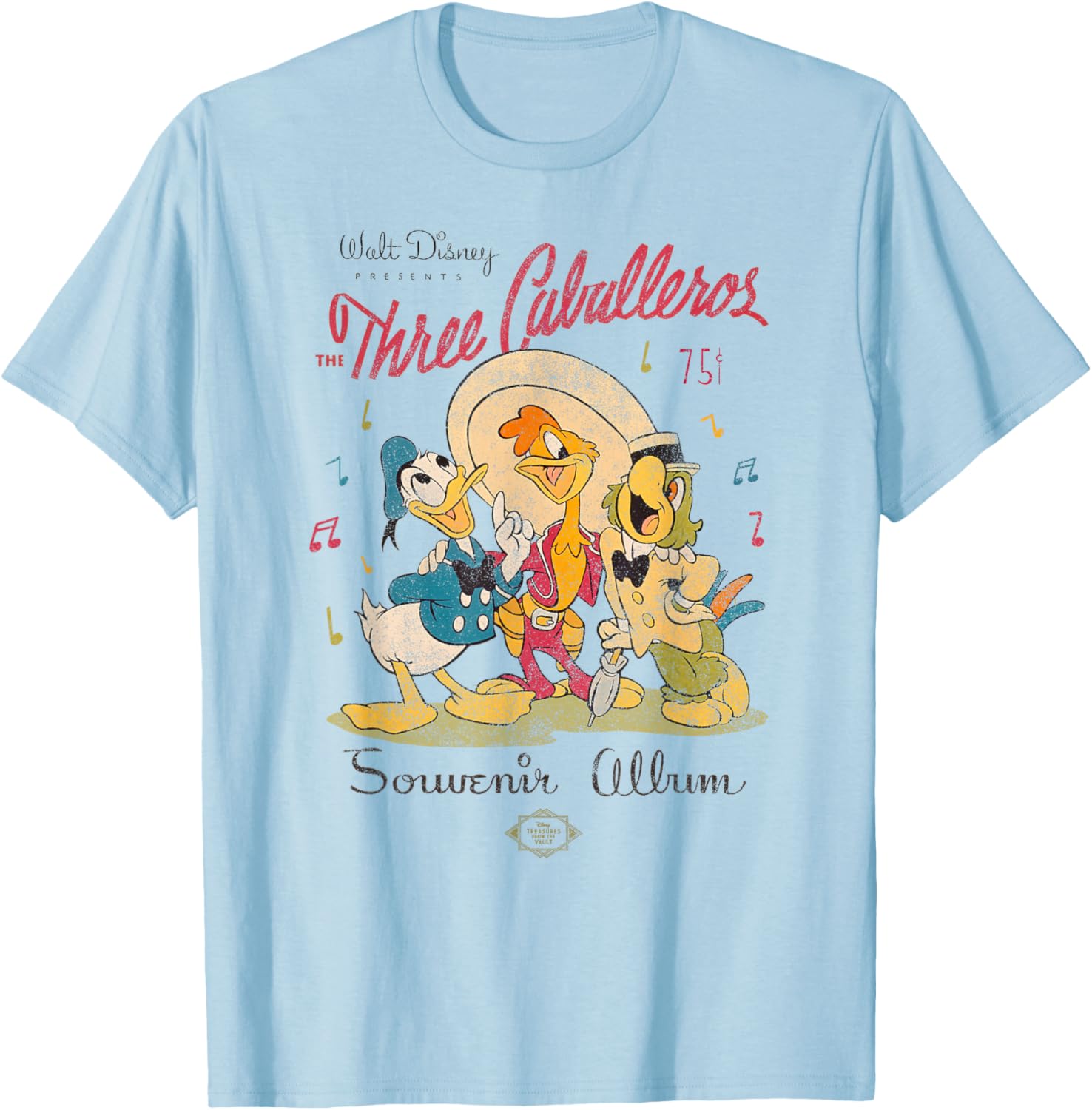 Vintage Disney Three Caballeros Donald Duck Distressed T-Shirt for Fans - 12