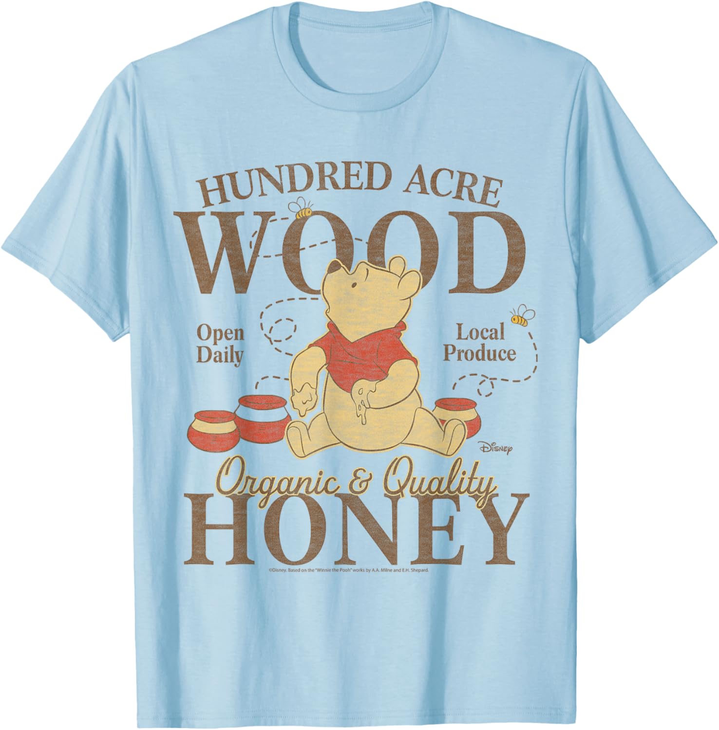 Winnie The Pooh Organic Honey T-Shirt for Kids in Hundred Acre Wood - 5