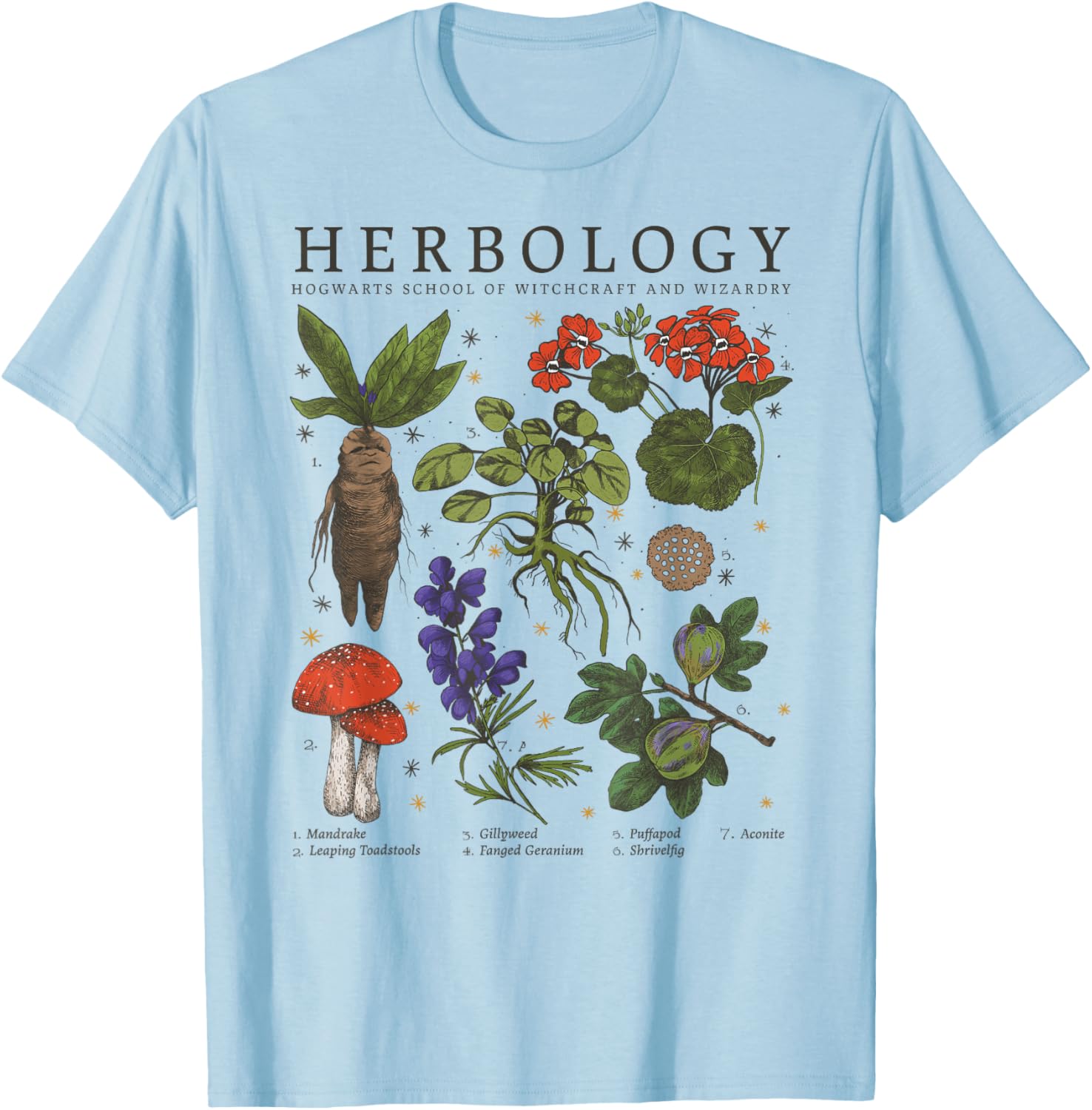Harry Potter Herbology Plants T-Shirt for Fans - Stylish Short Sleeve - 11