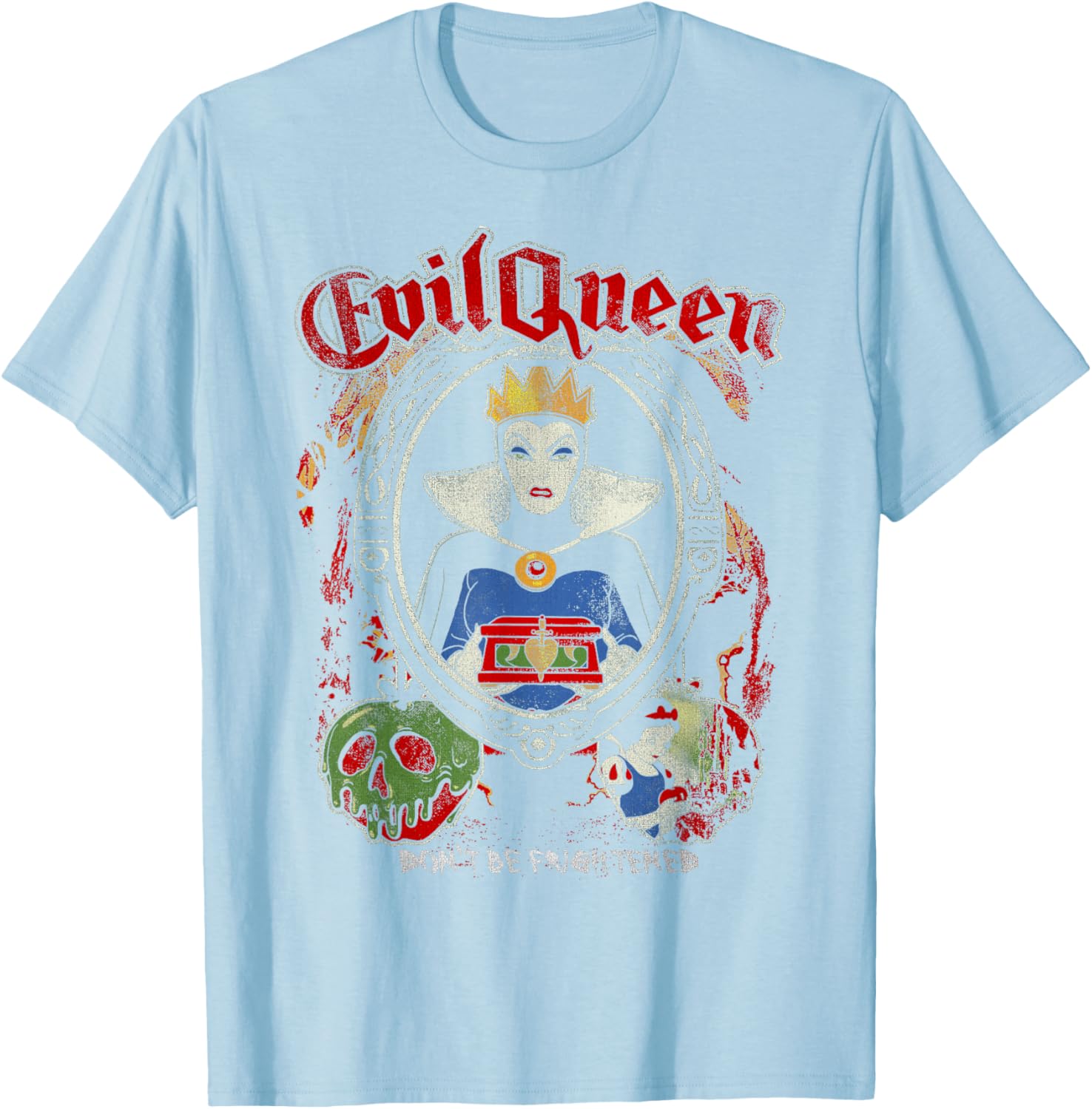 Disney Snow White Evil Queen Distressed T-Shirt for Fans - 1