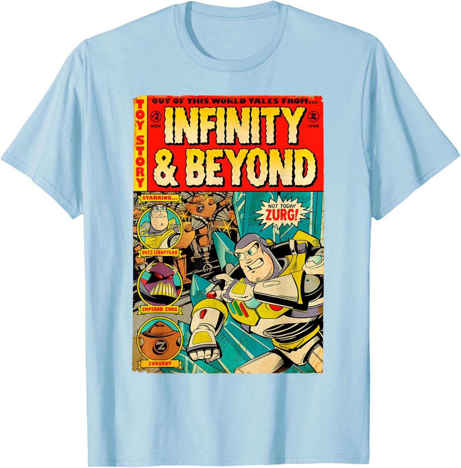 Disney Pixar Toy Story Buzz Lightyear Retro Comic Book T-Shirt for Fans - 9