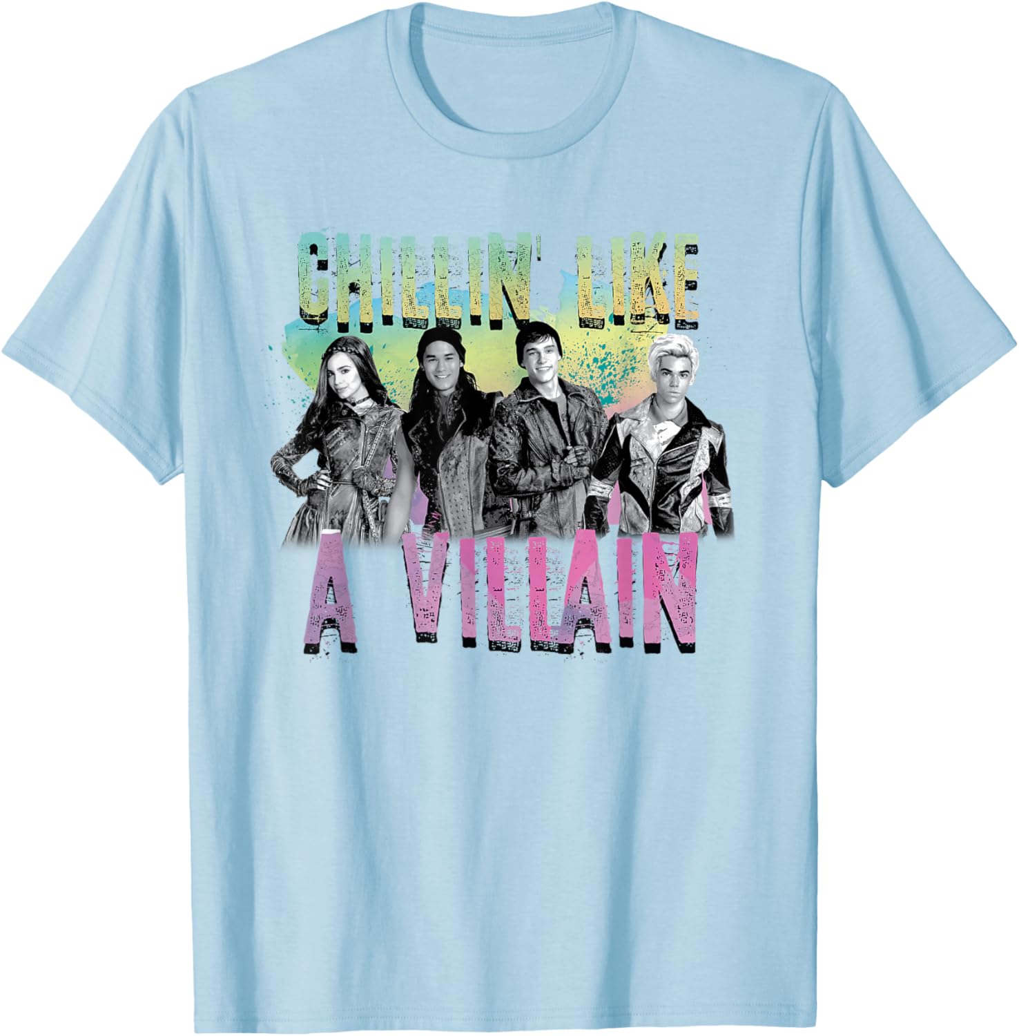 Disney Descendants Chillin Like A Villain T-Shirt for Kids and Adults - 3