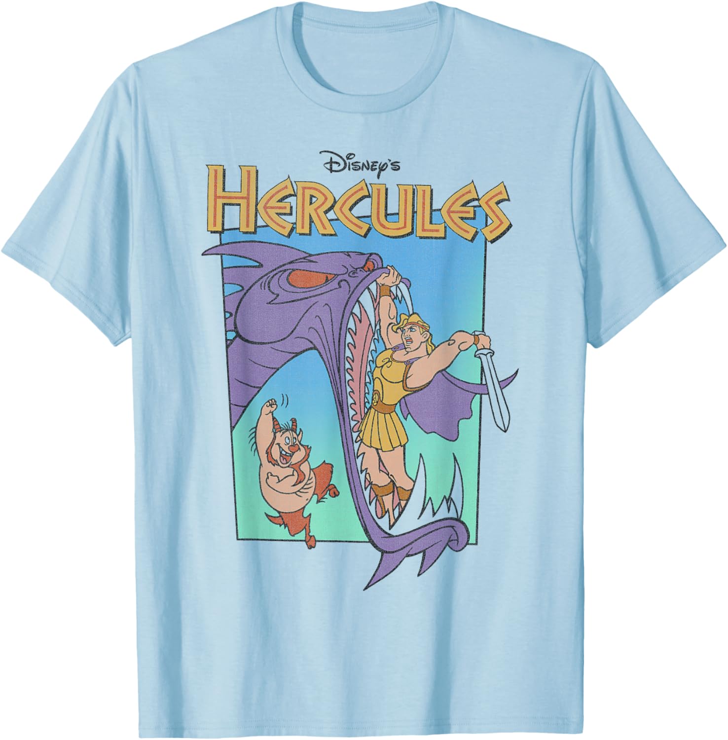 Disney Hercules Hydra Battle Retro T-Shirt Classic Movie Apparel - 7